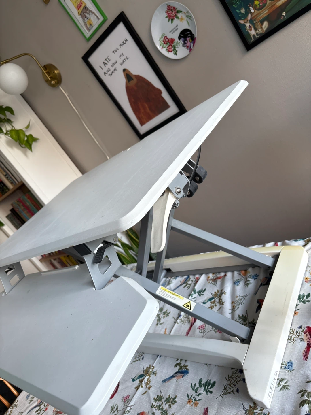 White Adjustable Standing Desk Converter - photo 3