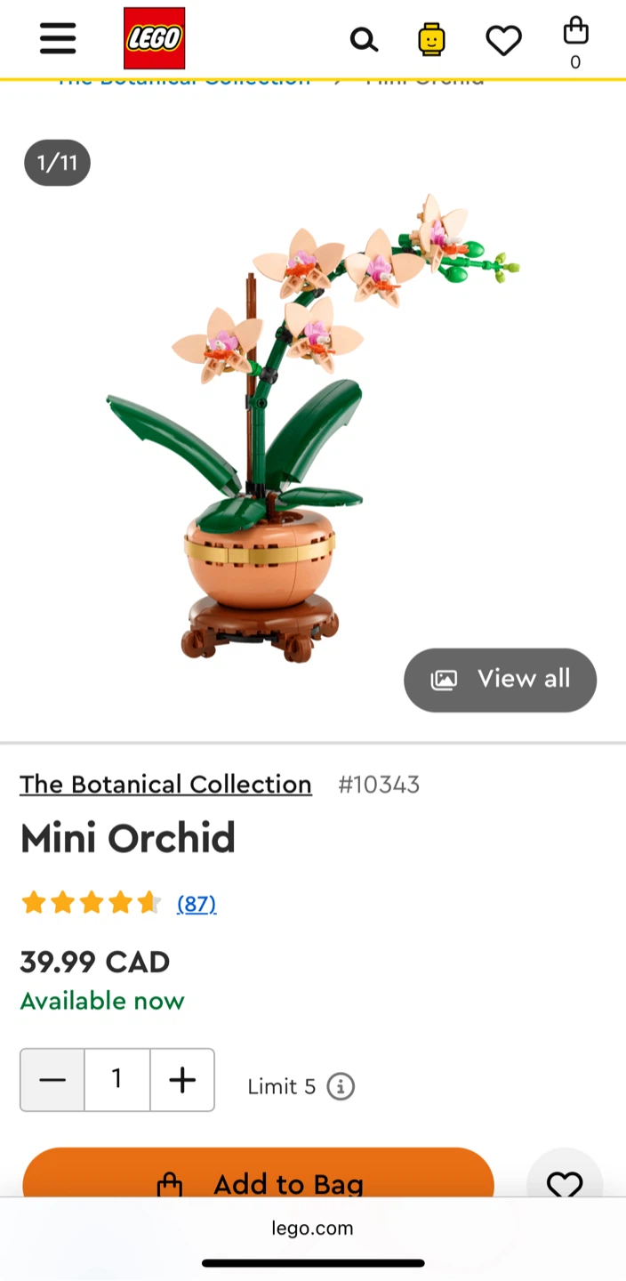 LEGO Botanical Collection Mini Orchid Building Set 10343 - photo 3