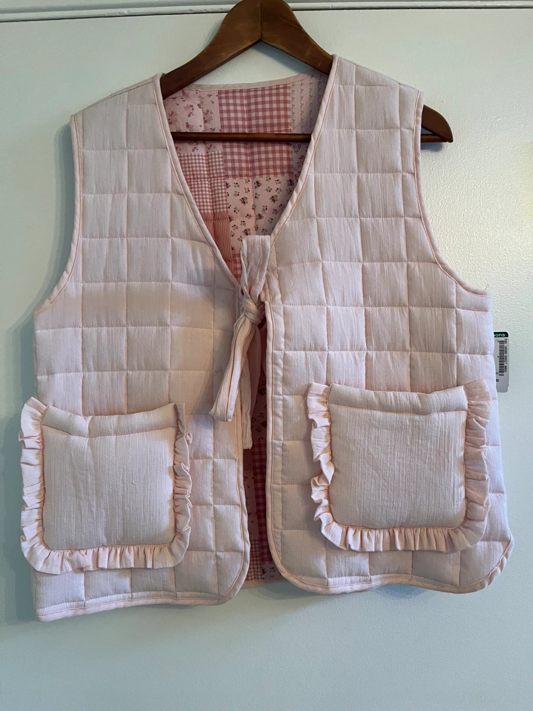 Pink Quilted Reversible Vest 🏆 - photo 2