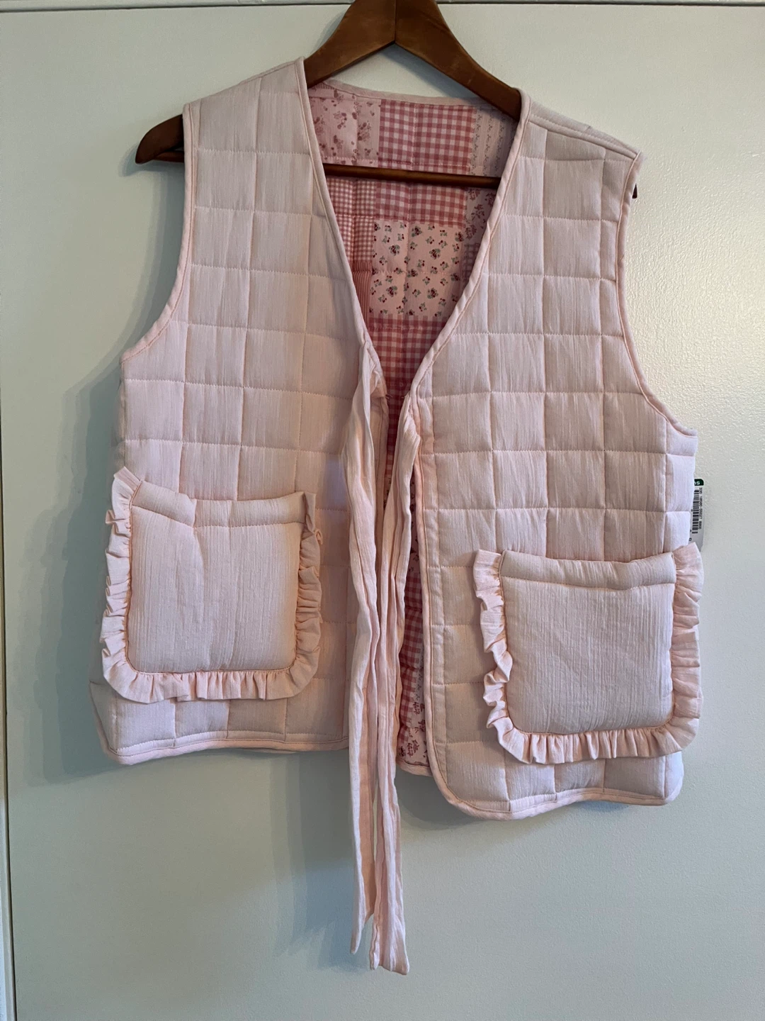 Pink Quilted Reversible Vest 🏆 - photo 3