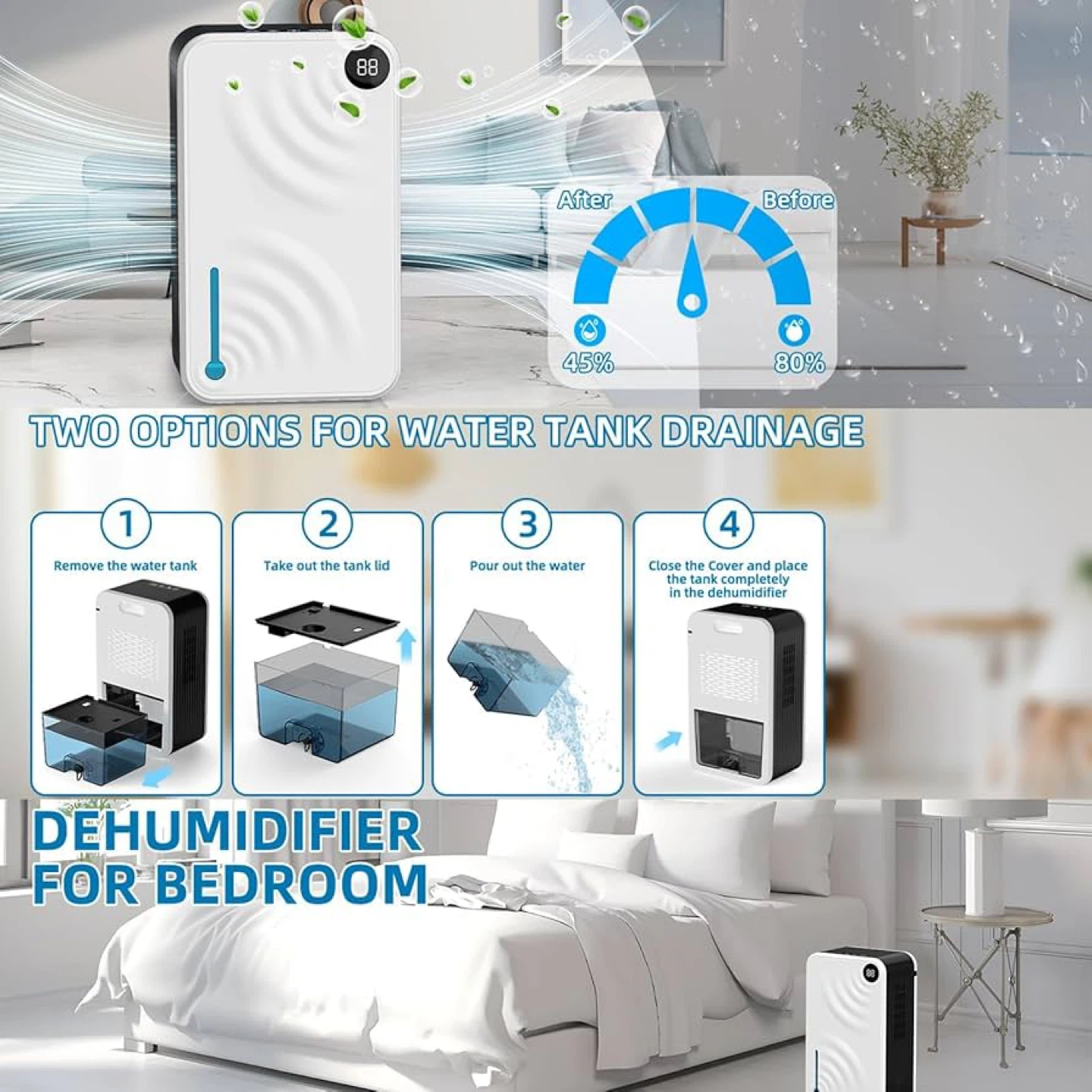 Amzart Dehumidifier - White - photo 3