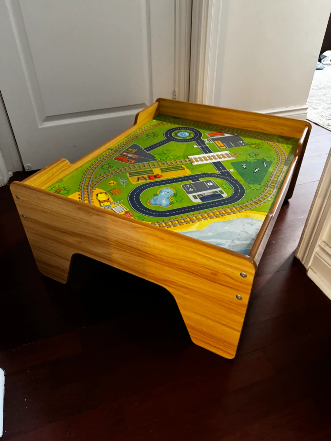 Kids Play Table with Train Track and Town Scene - photo 2