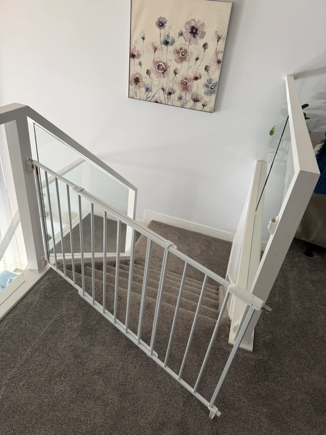 White Metal Baby Gate
