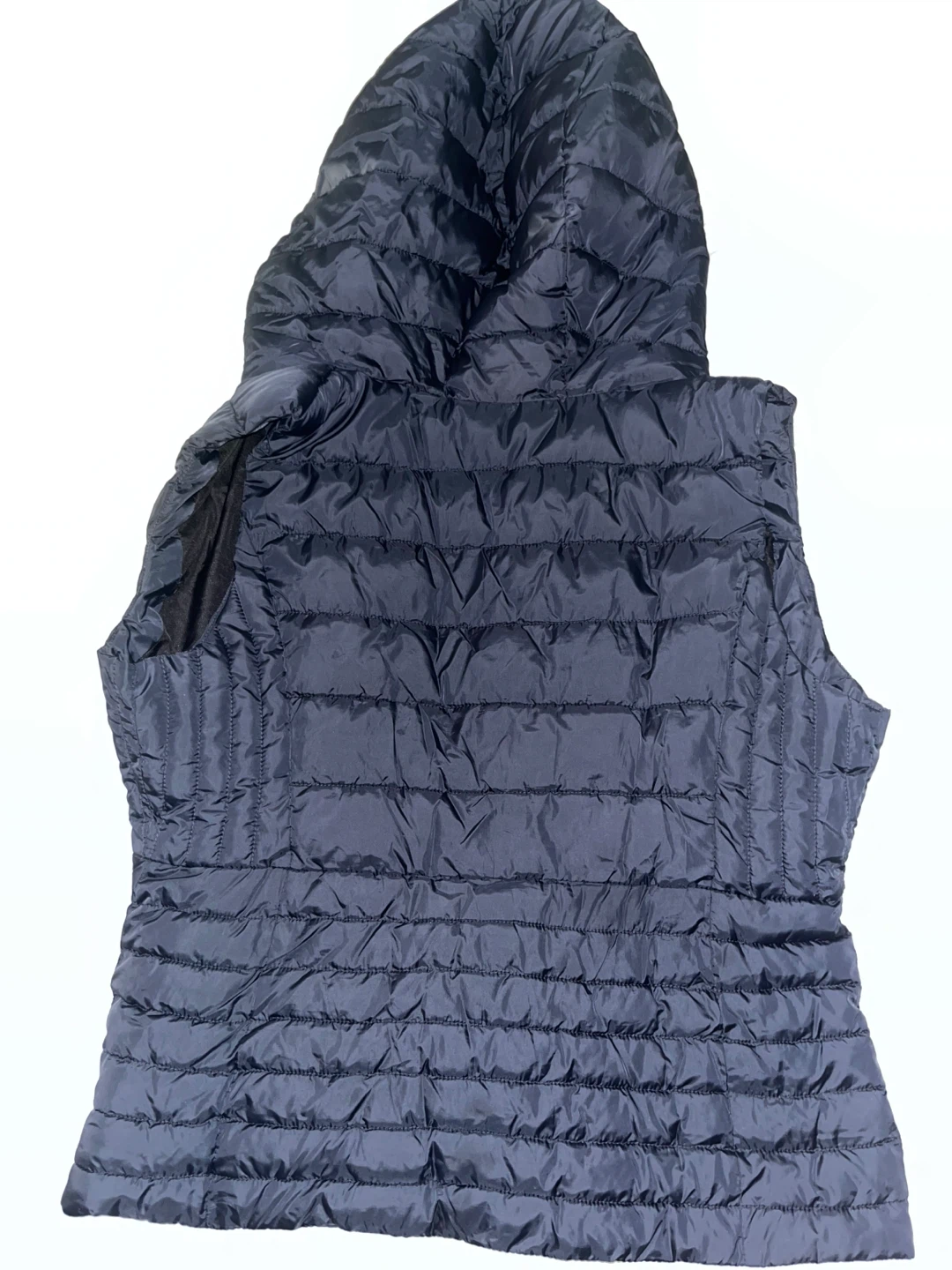 Zara Hooded Puffer Vest - Navy Blue - photo 3