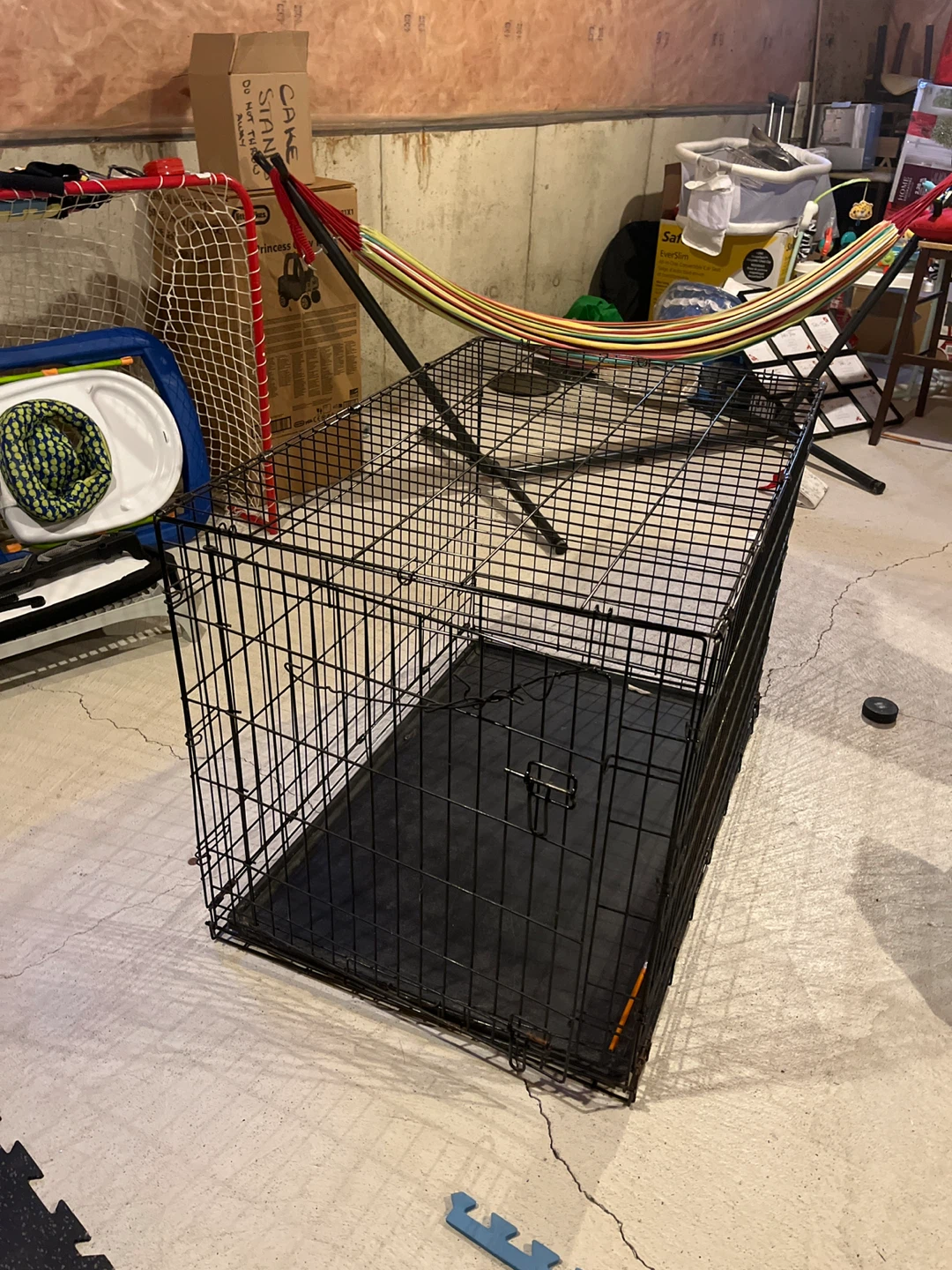 Large Black Wire Dog Crate - photo 2