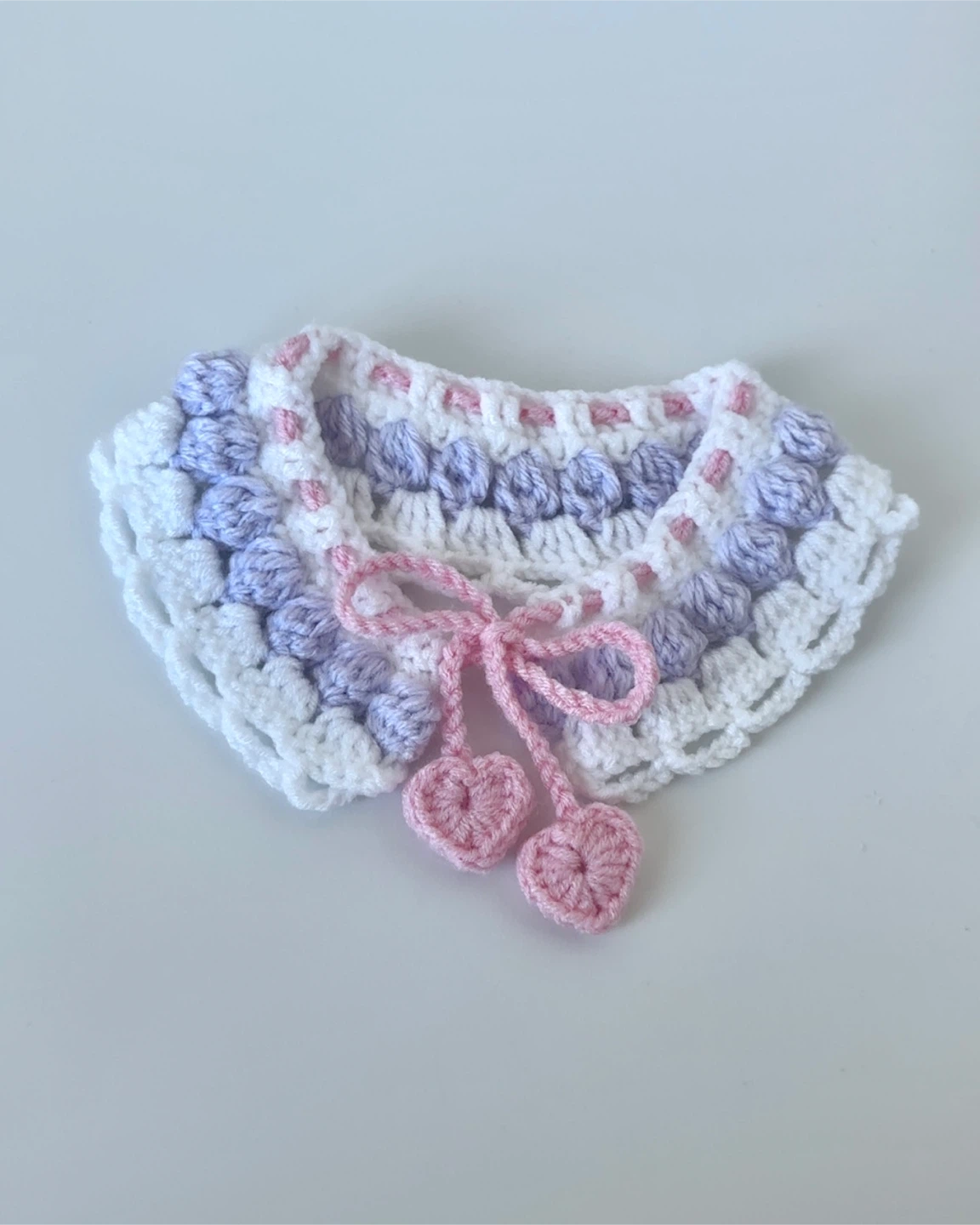 Crochet Pet Lace Collar (Customizable) - Pets Gift
