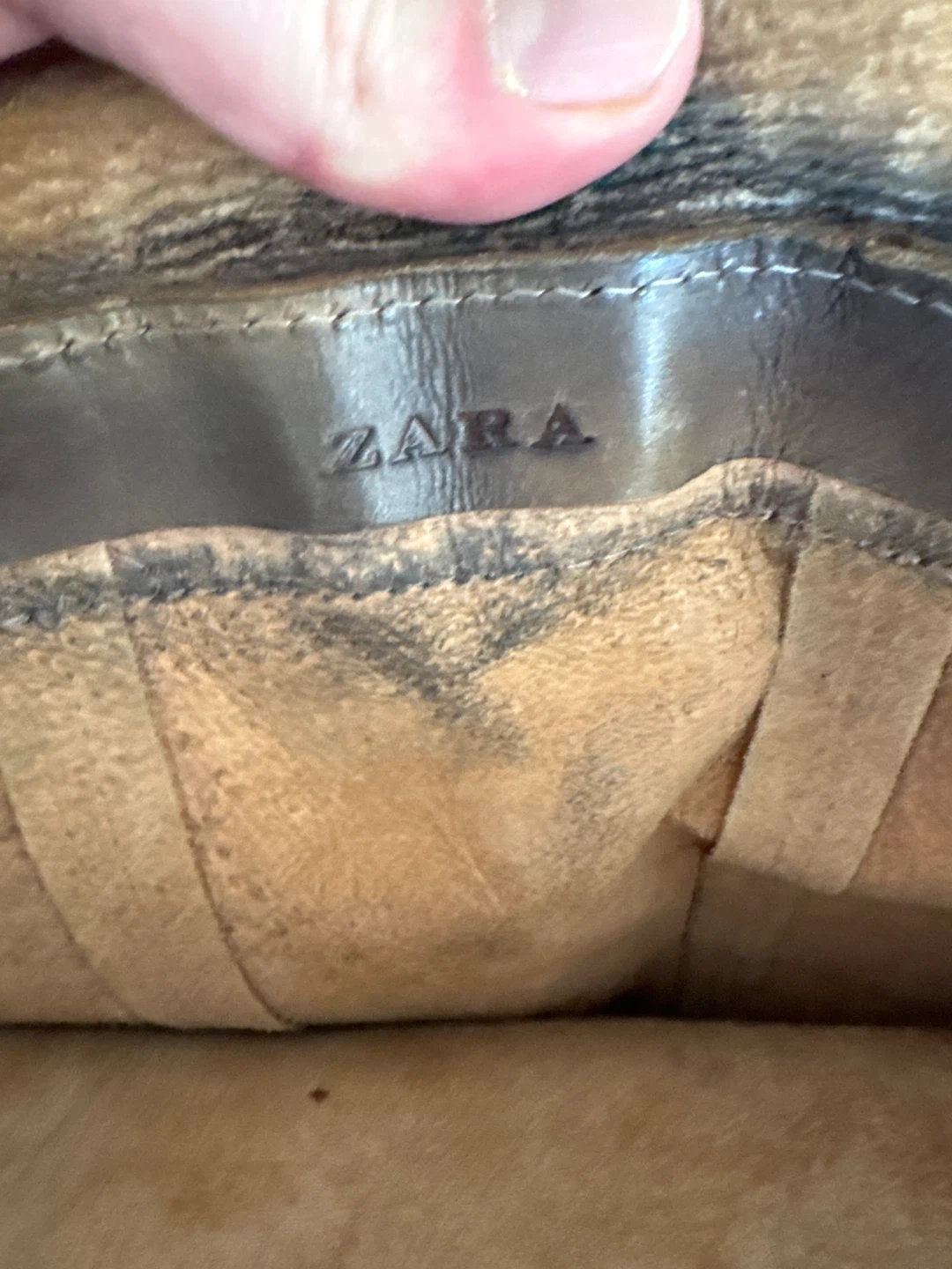 ZARA Brown Leather Backpack - photo 3