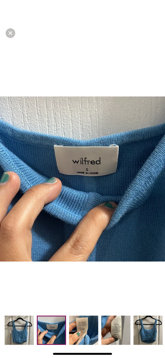 Aritzia Wilfred sculpt knit bustier tank size small - photo 3