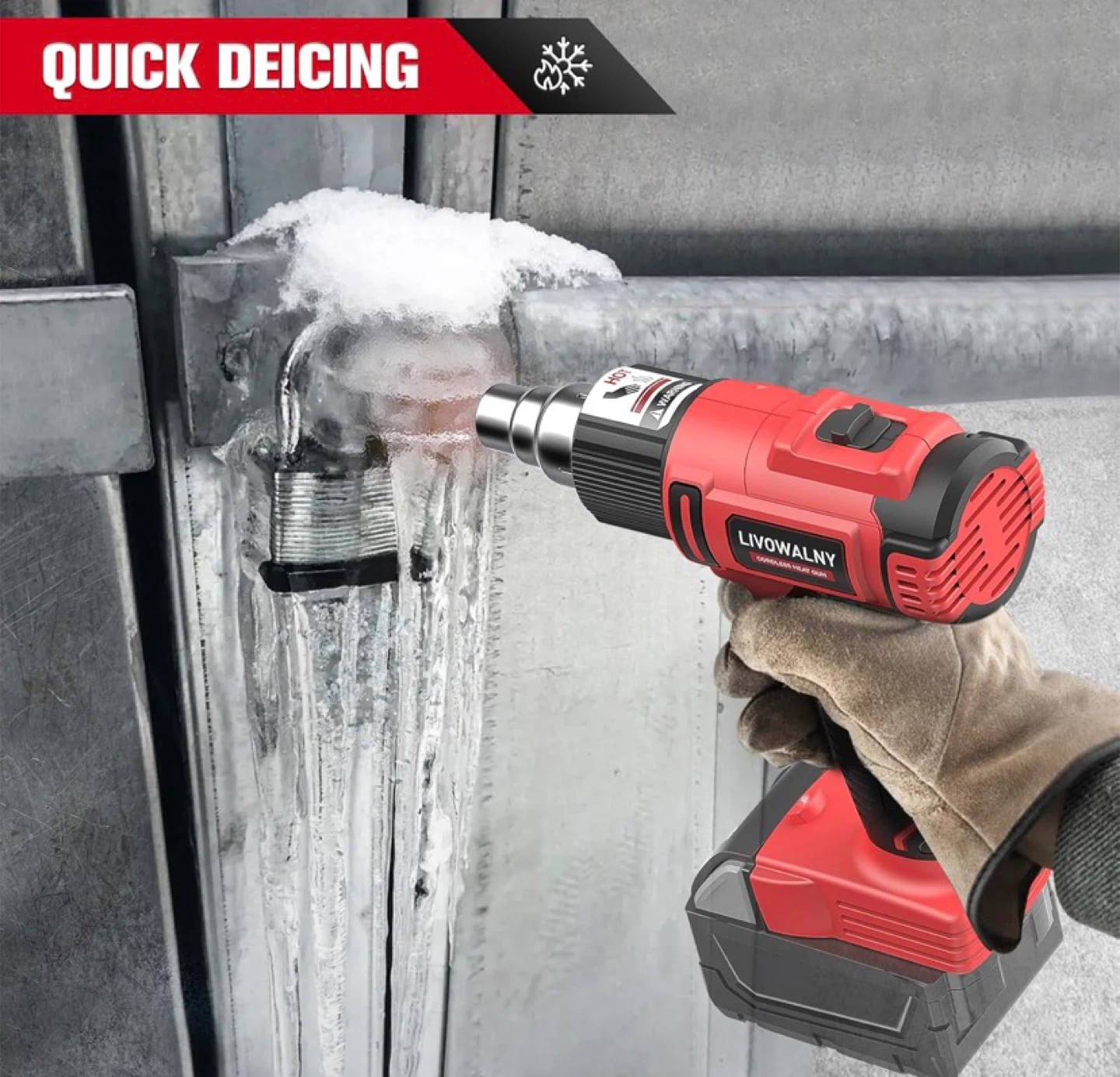 LivoWalny Cordless Heat Gun with Nozzles - photo 2