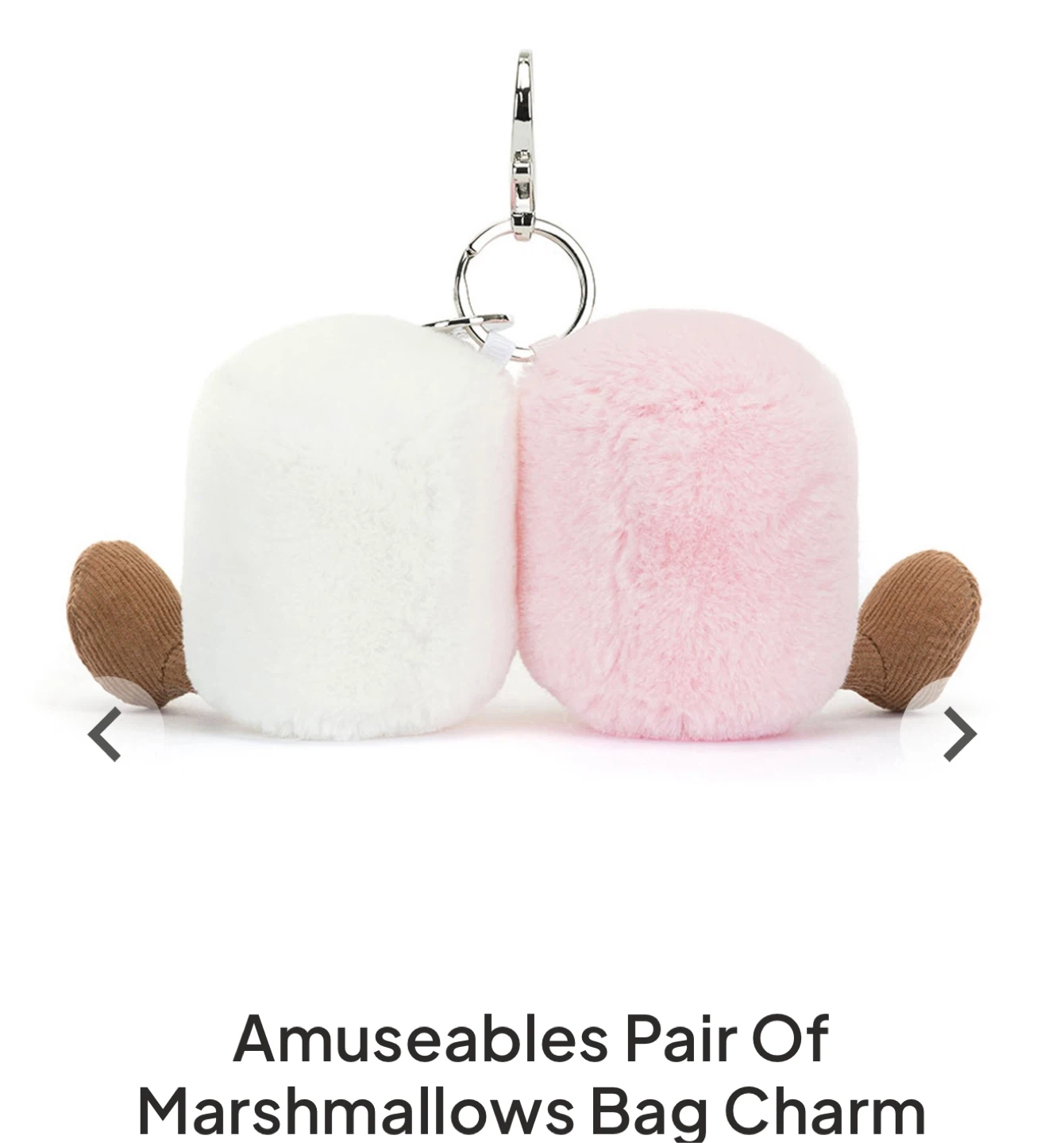 Jellycat Amuseables Pair of Marshmallows Bag Charm - photo 4