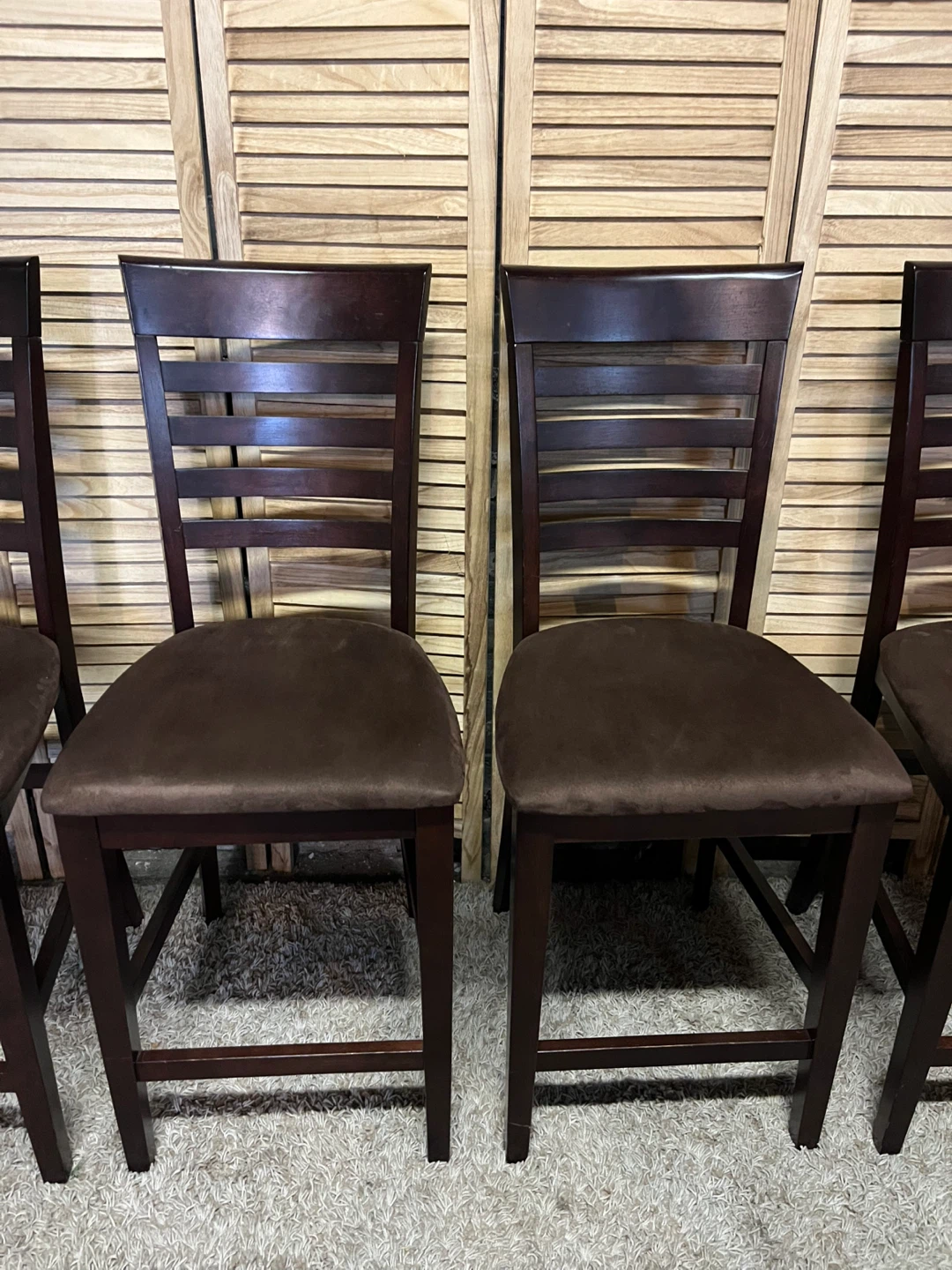 Dark Wood Counter Height Stools - photo 5