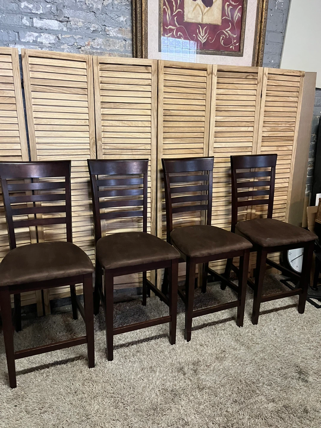 Dark Wood Counter Height Stools