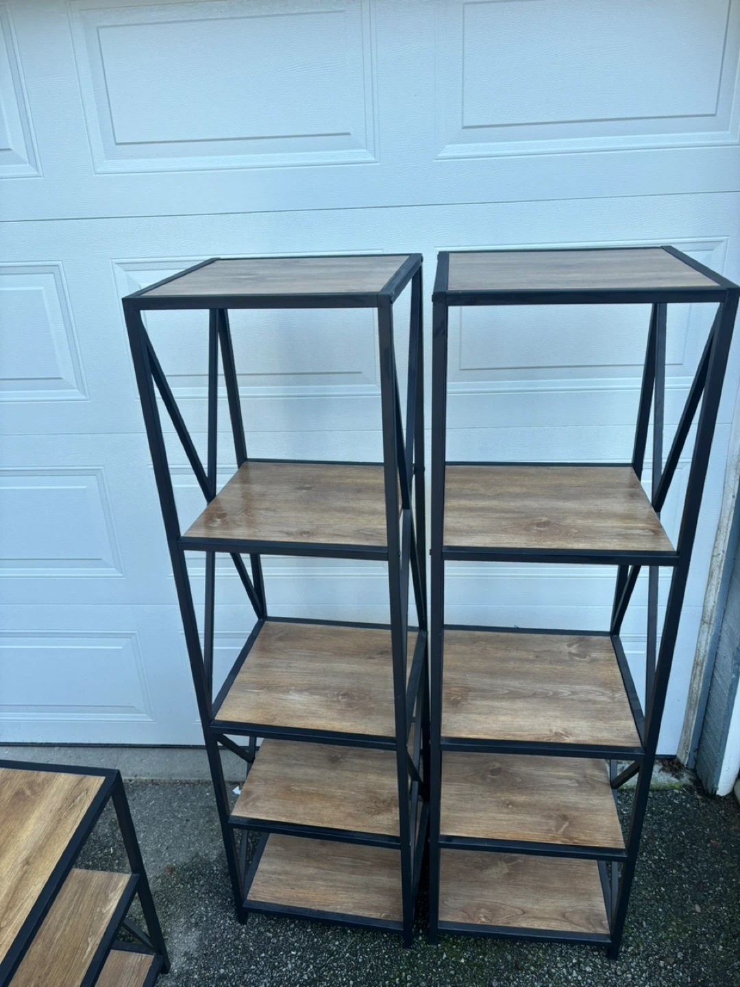 Set of 3 Industrial Style Bookshelves/TV cabinet - photo 3
