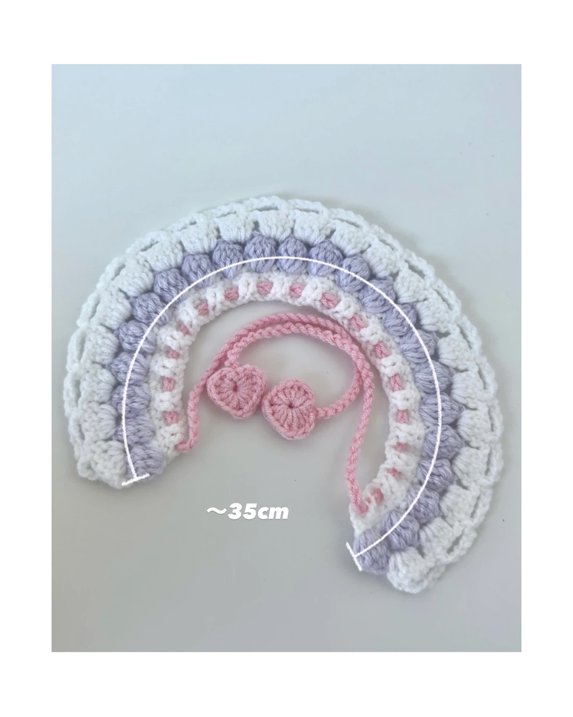 Crochet Pet Lace Collar (Customizable) - Pets Gift - photo 2