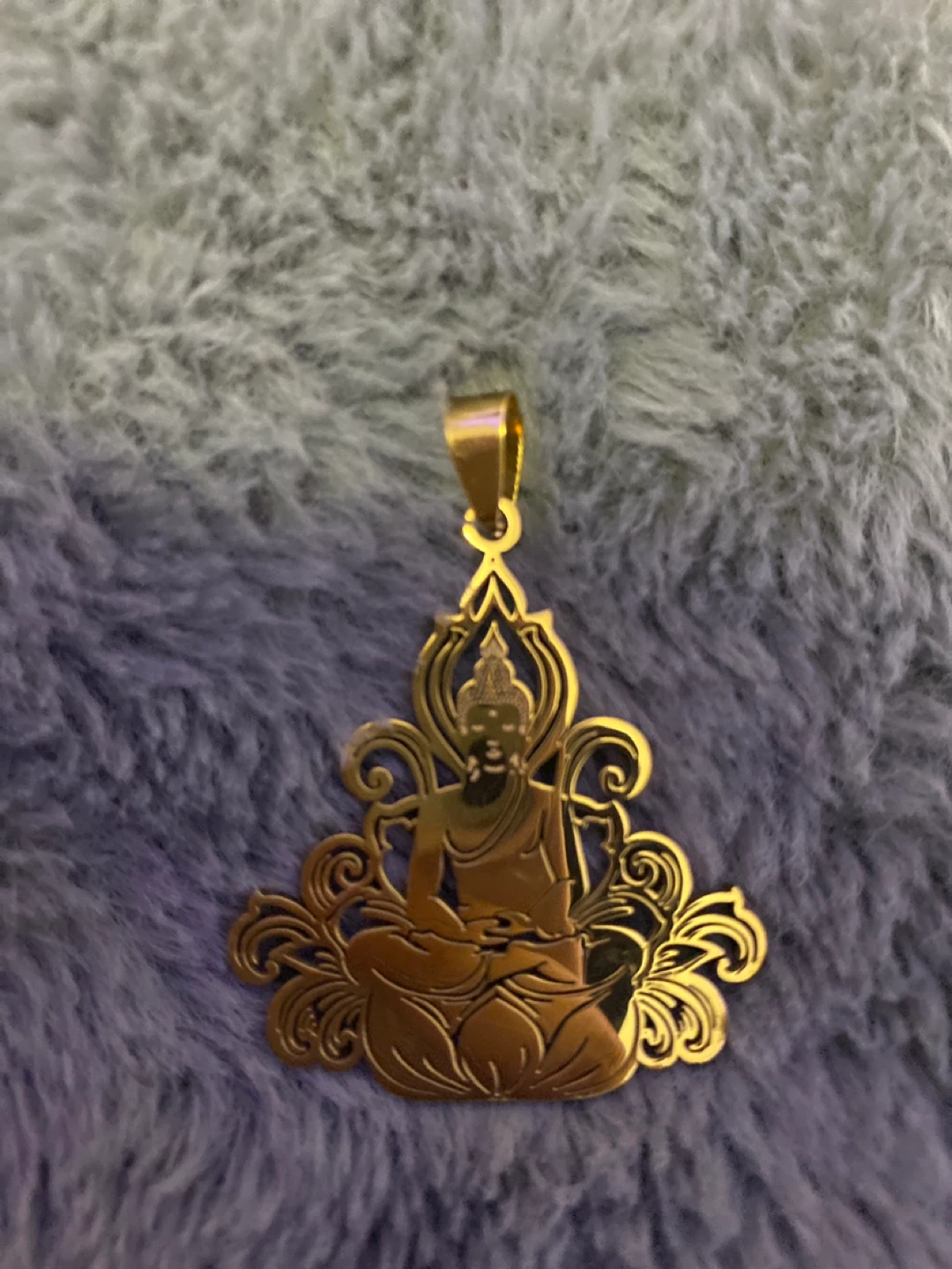 Gold Tone Buddha Pendant Necklace Charm 🏆 - photo 2