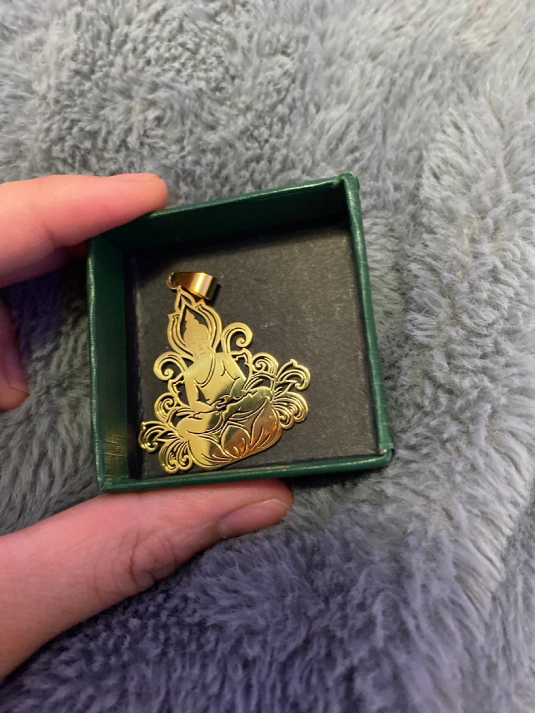 Gold Tone Buddha Pendant Necklace Charm 🏆 - photo 4
