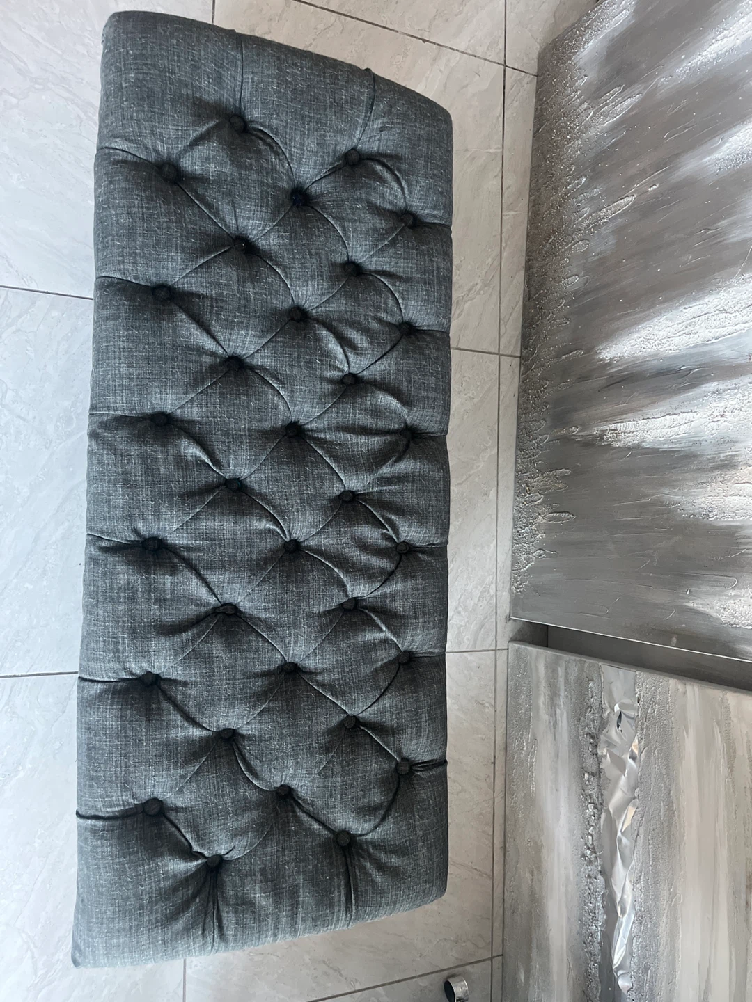 Tufted Storage Bench Ottoman - photo 2