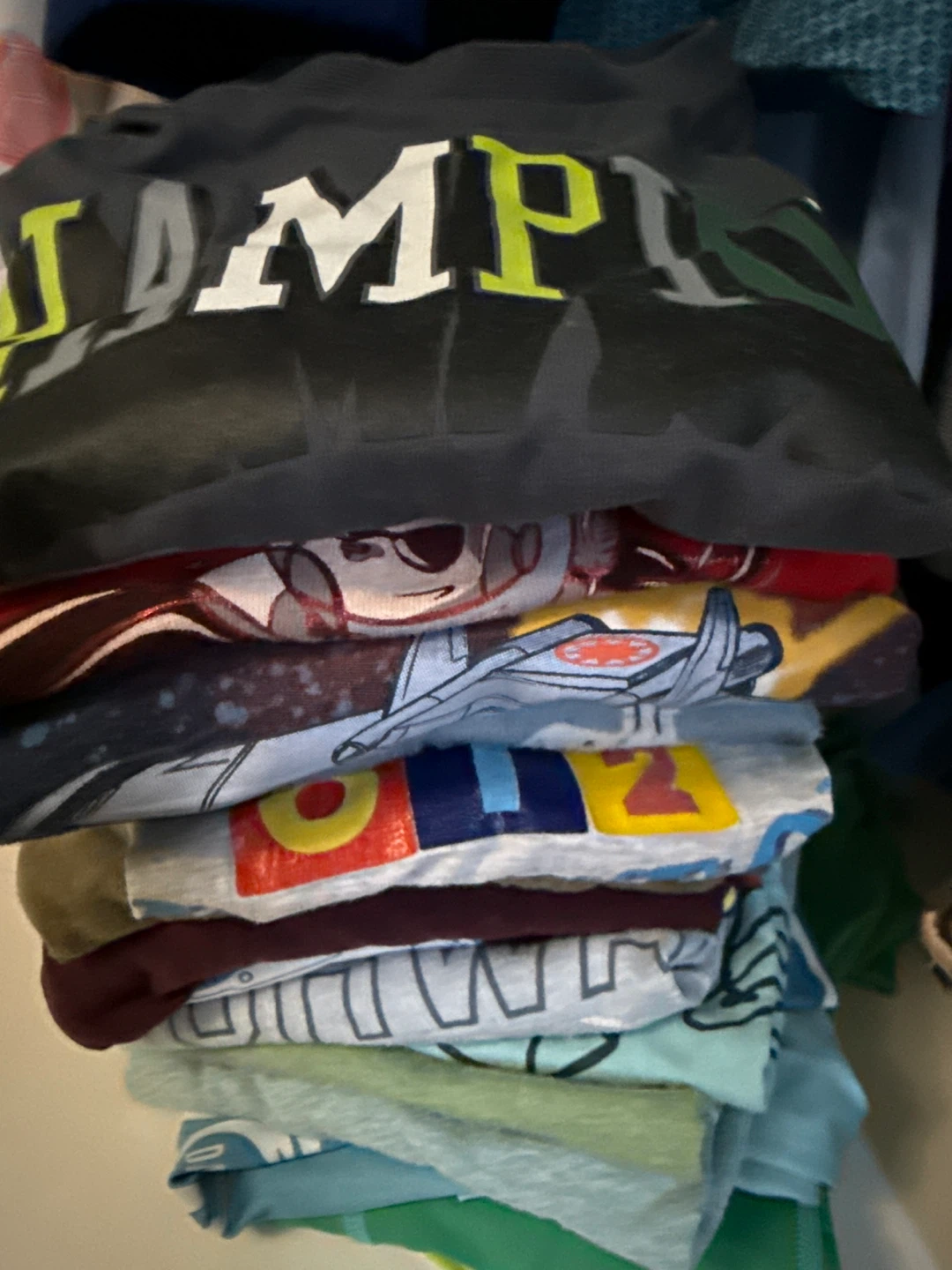 Stack of Boys' T-shirts