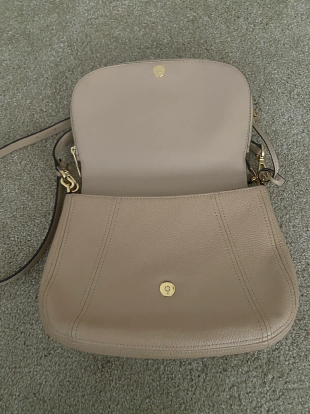 Michael Kors Leather Shoulder Bag - Nude Pink - photo 5
