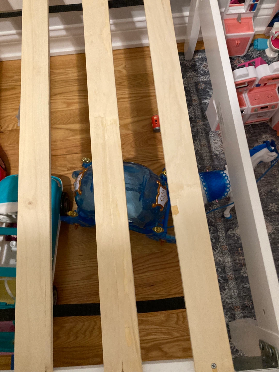 White Twin Bed Frame with Slats - photo 3