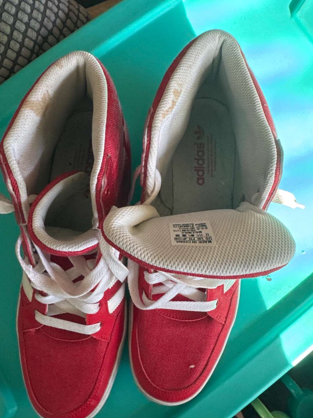 Adidas Red High Top Sneakers - photo 4