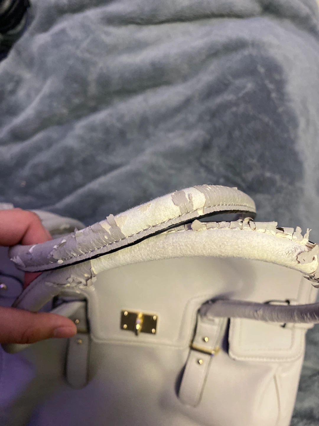 Light Grey Faux Leather Handbag 🏆 - photo 4