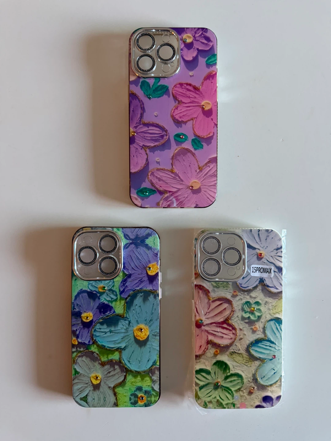 iPhone 15 Pro Max Floral Phone Cases (Set of 3)