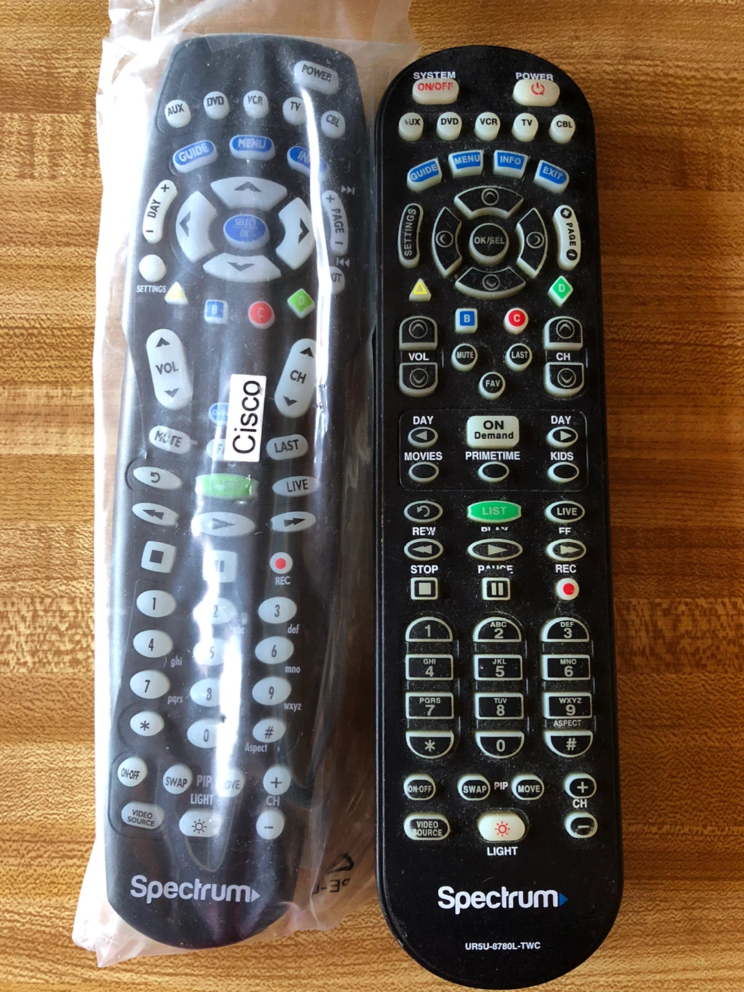 🏆Spectrum Remote Controls (2) - 1 New in Bag, 1 Used