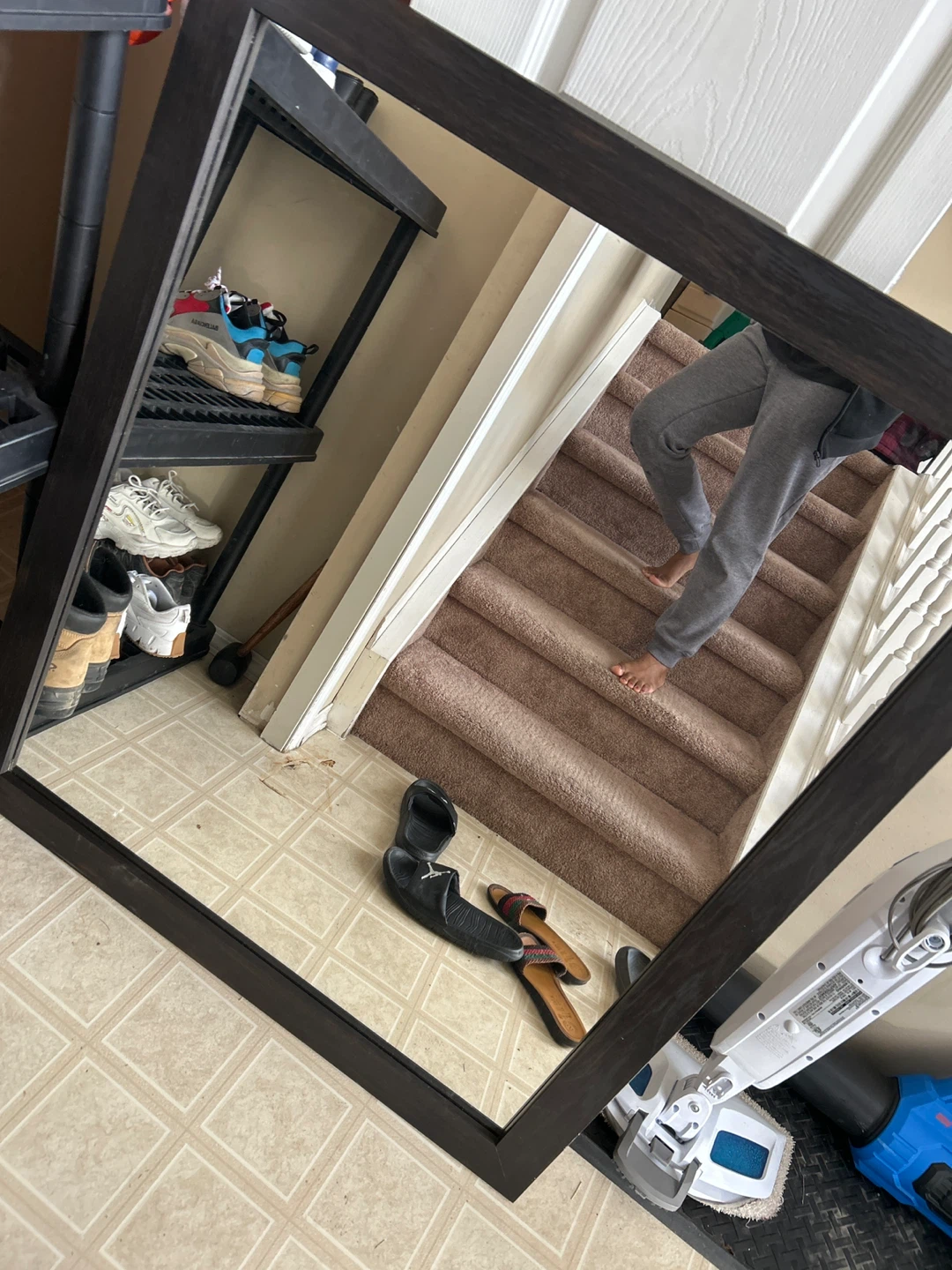 Dark Wood Framed Mirror
