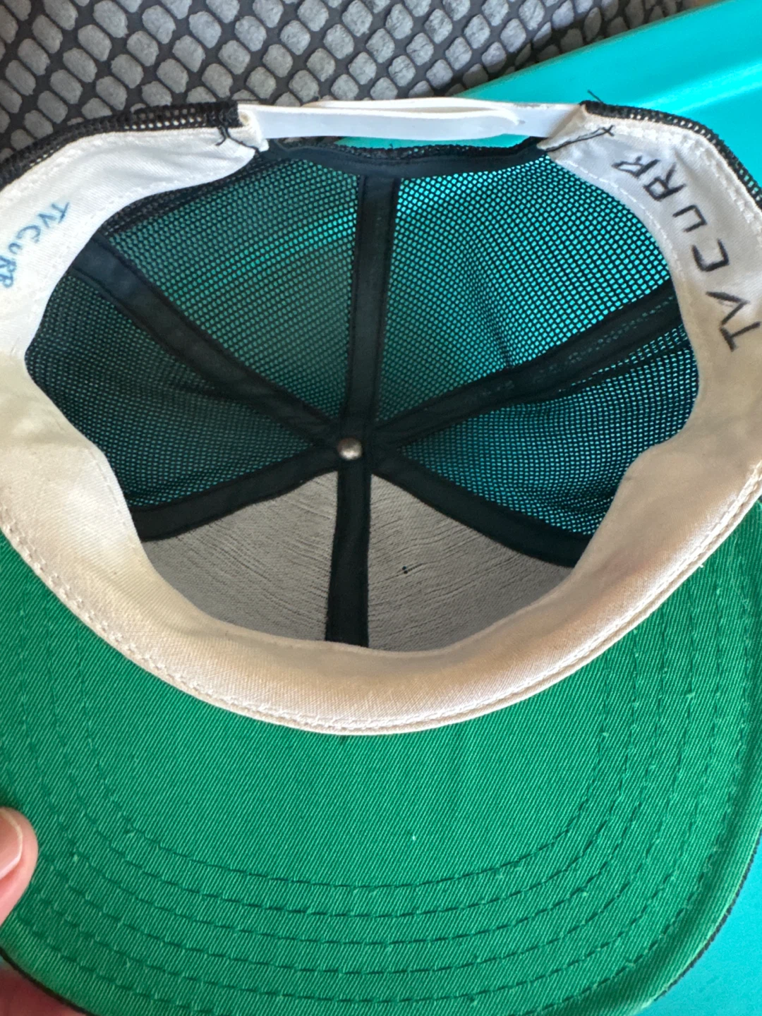 vintage Black Trucker Hat with embroidered Logo - photo 2
