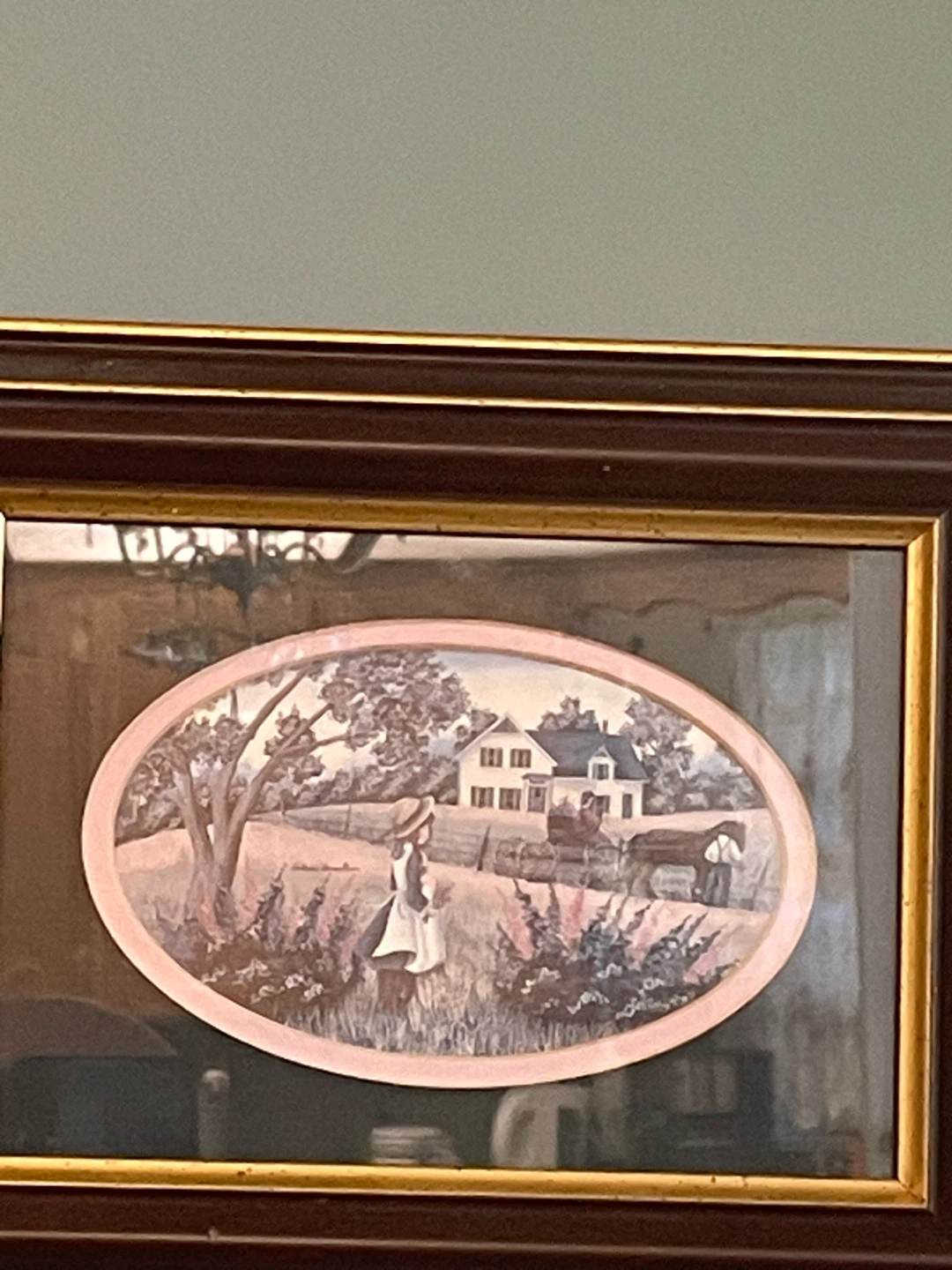 Framed Oval Country Scene Art Prints (Set of 4) - photo 3