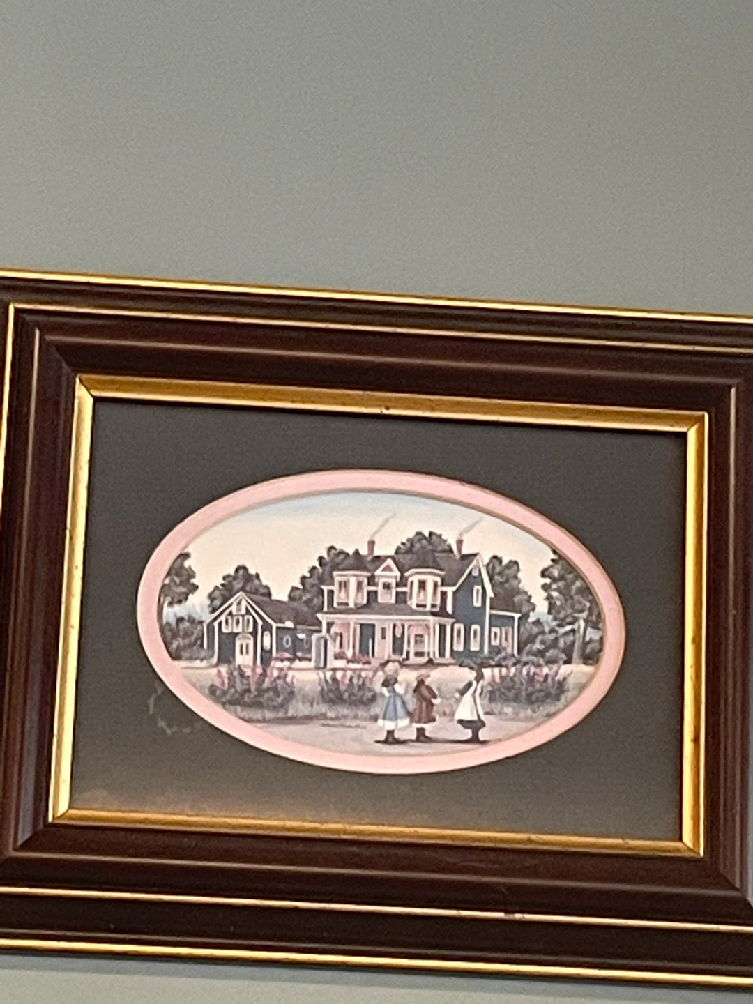 Framed Oval Country Scene Art Prints (Set of 4) - photo 2