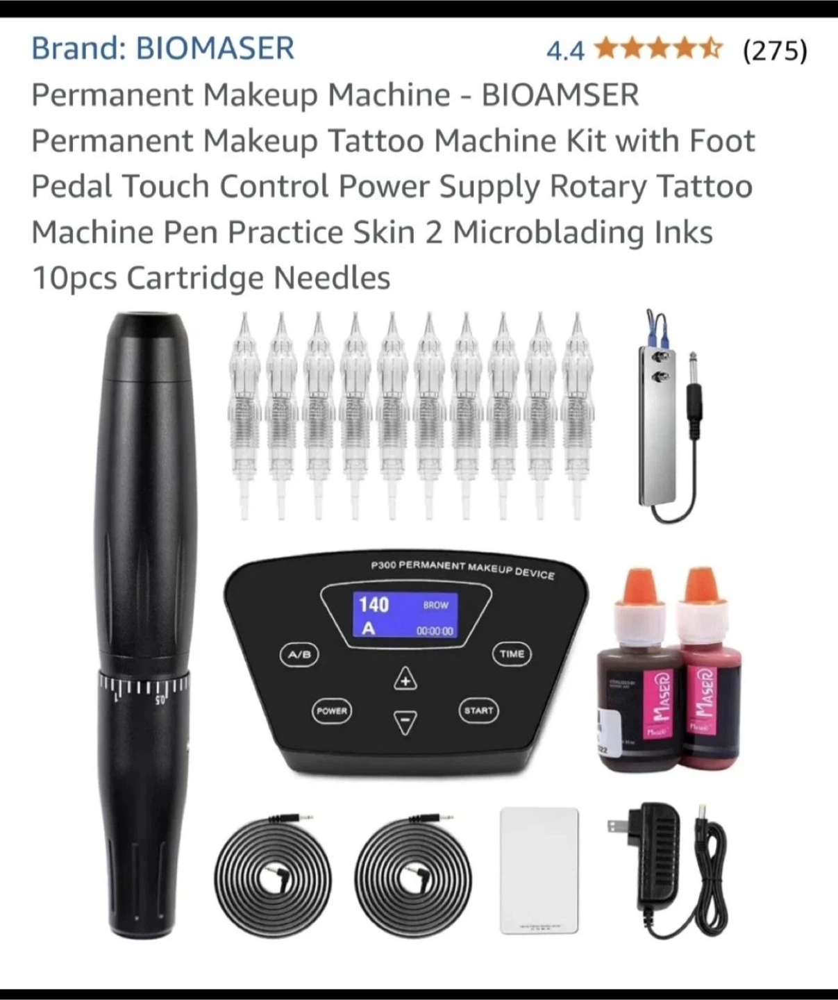 BIOMASER Permanent Makeup Machine Kit - MUST GO