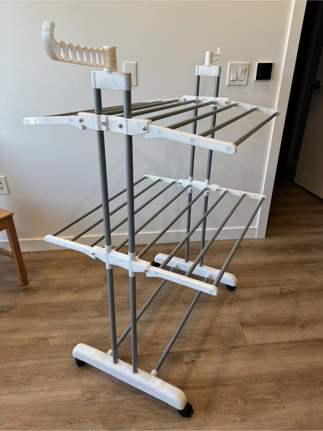 2-Tier Rolling Clothes Drying Rack - photo 3