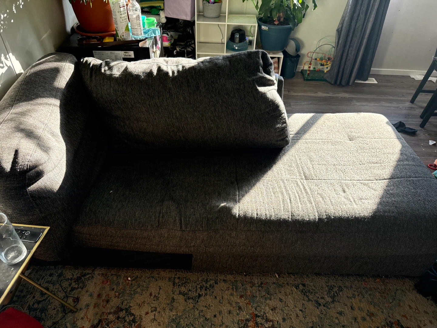 Grey Fabric Chaise