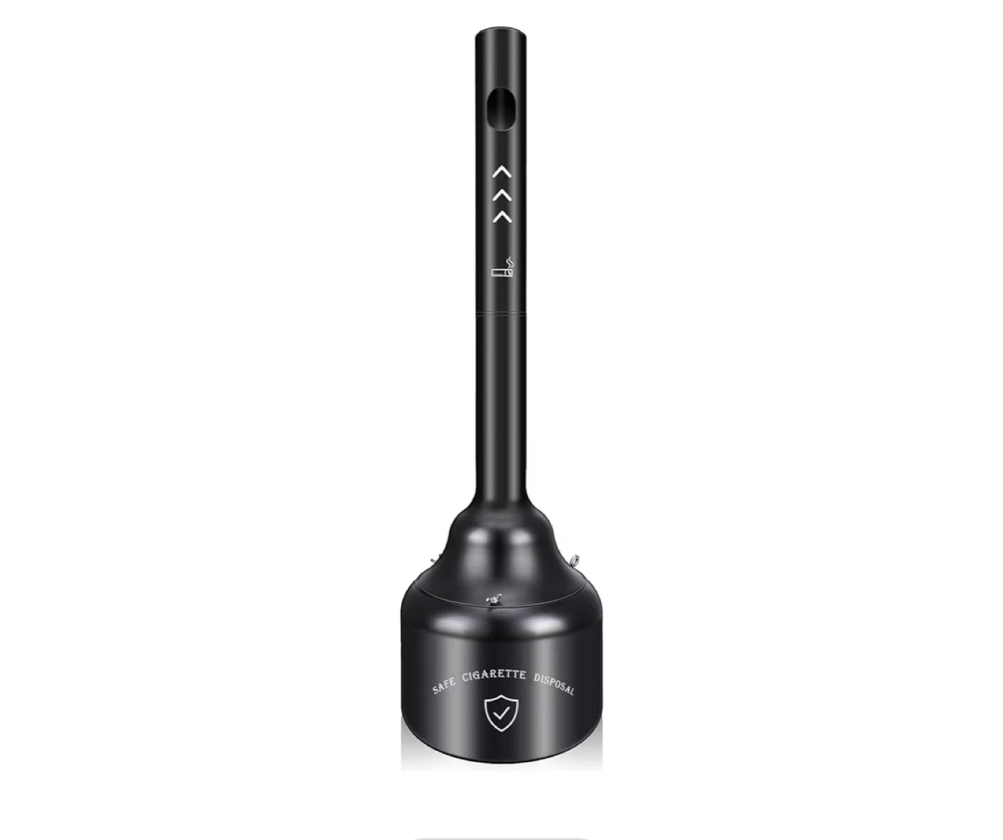 Black Safe Cigarette Disposal Ashtray - 40 inch tall