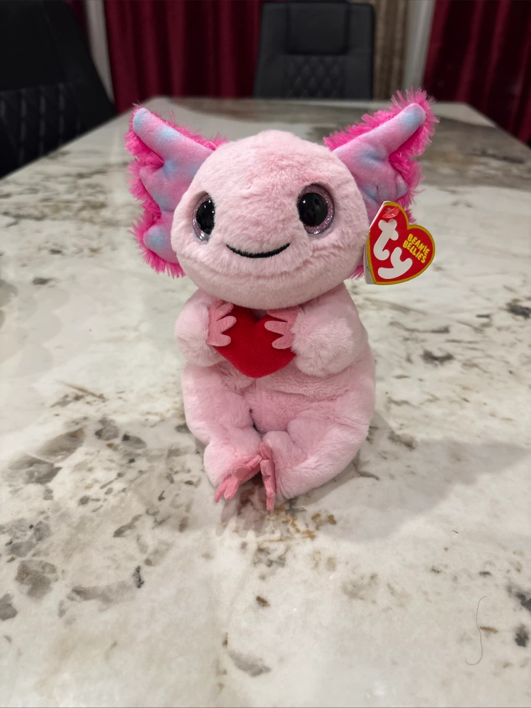 Beanie Babies Locky Pink Axolotl Plush