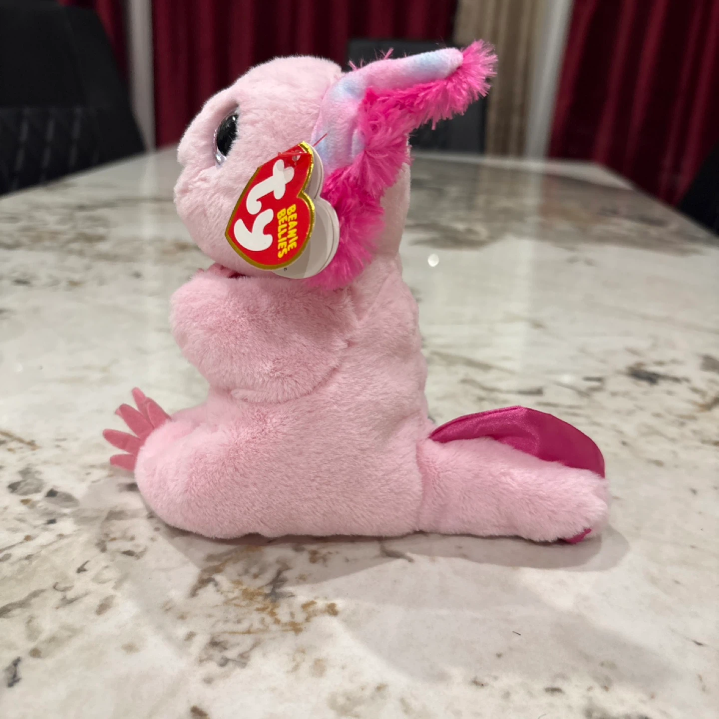 Beanie Babies Locky Pink Axolotl Plush - photo 2