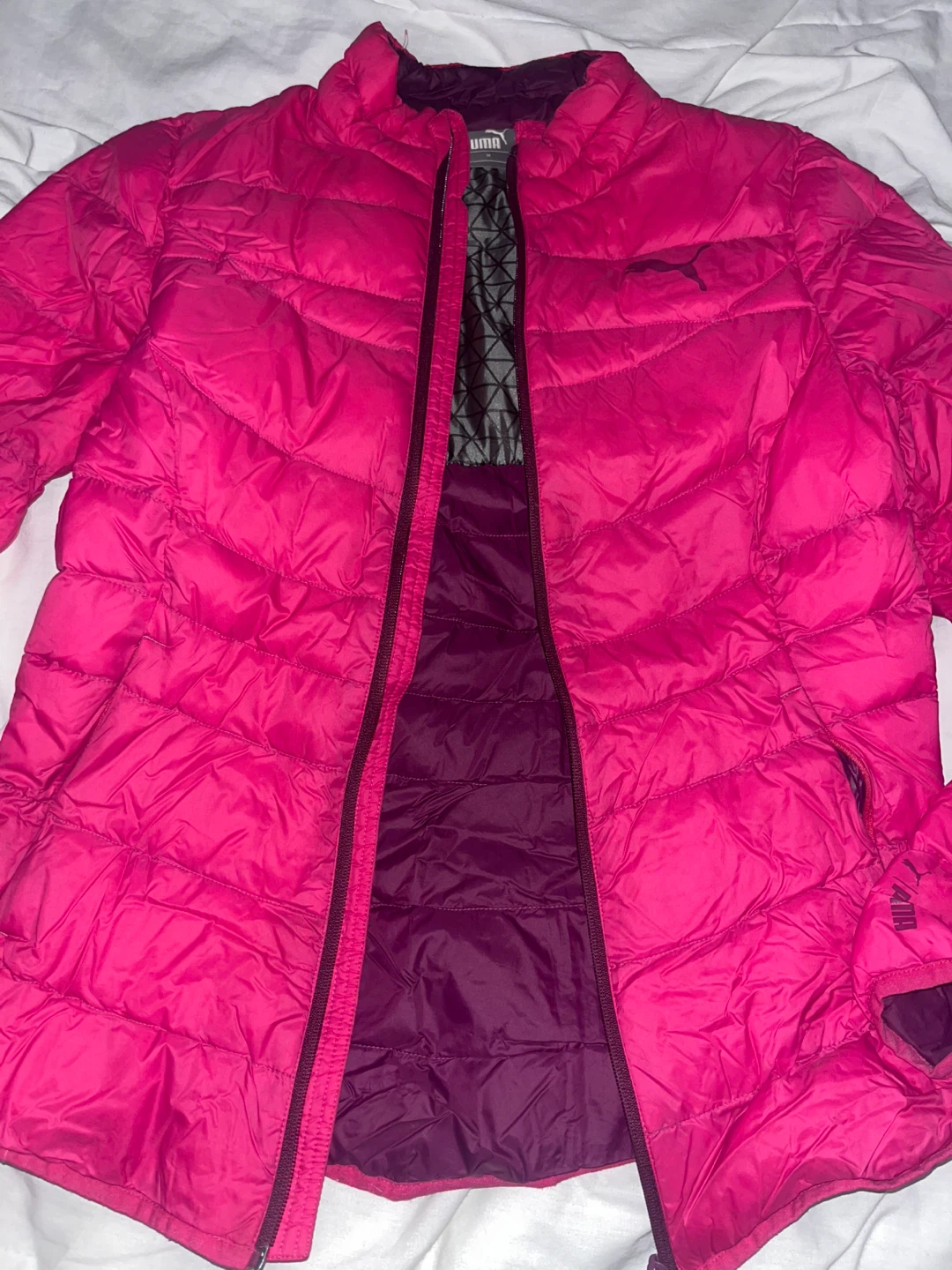 Puma Puffer Jacket - Women's Size M - Pink - photo 2