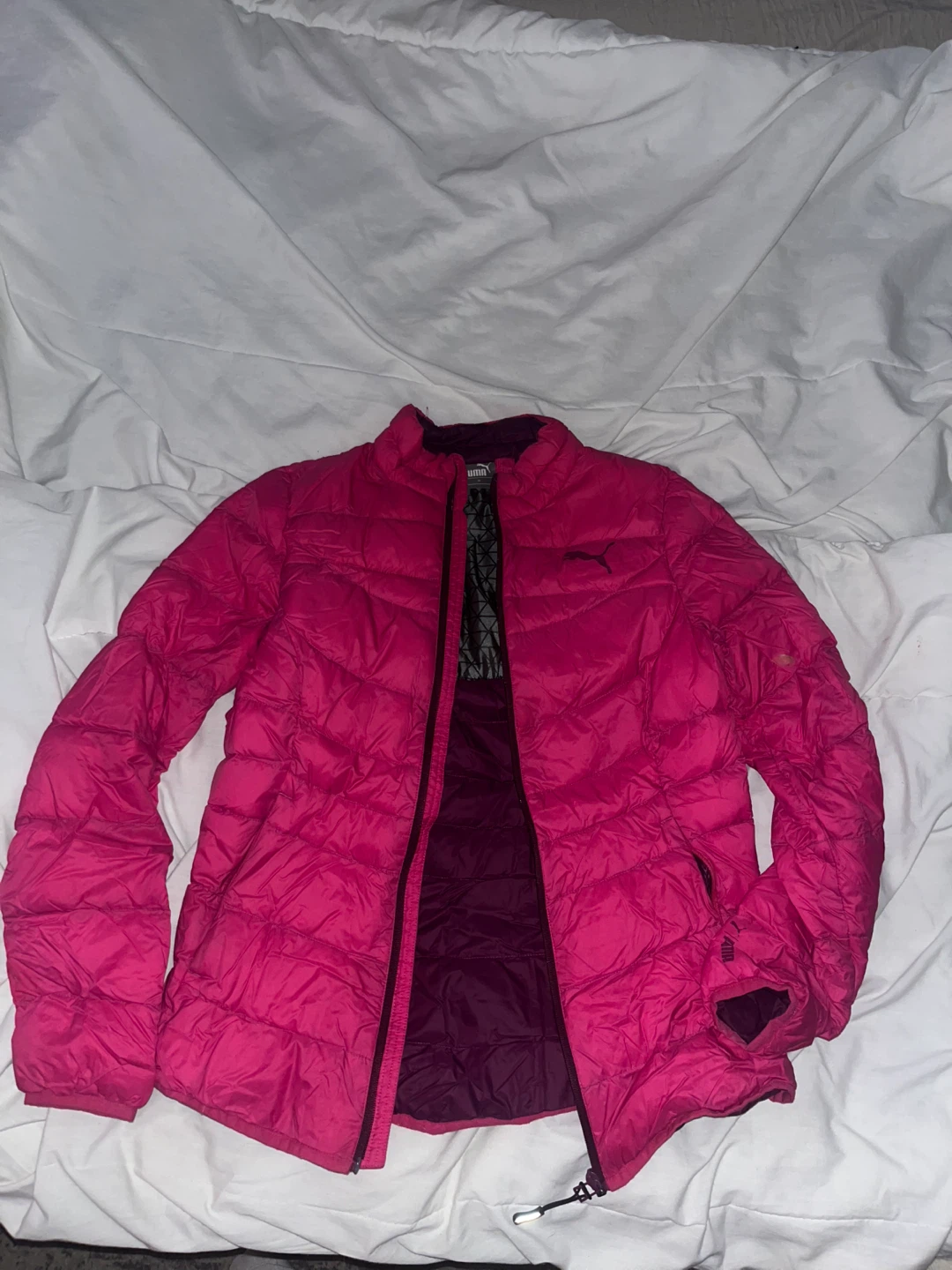 Puma Puffer Jacket - Women's Size M - Pink - photo 3