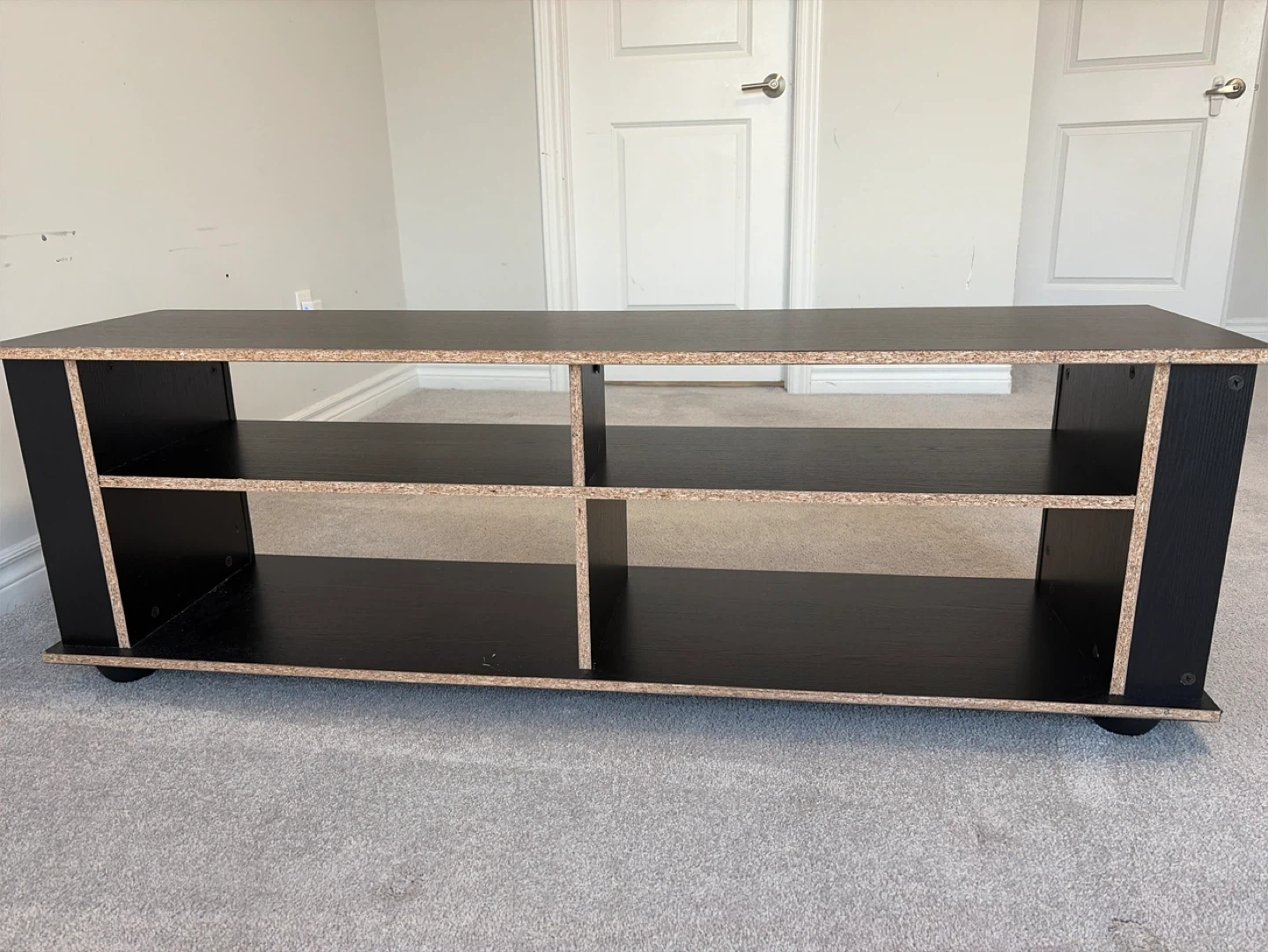 Black TV Stand with Shelves - photo 3