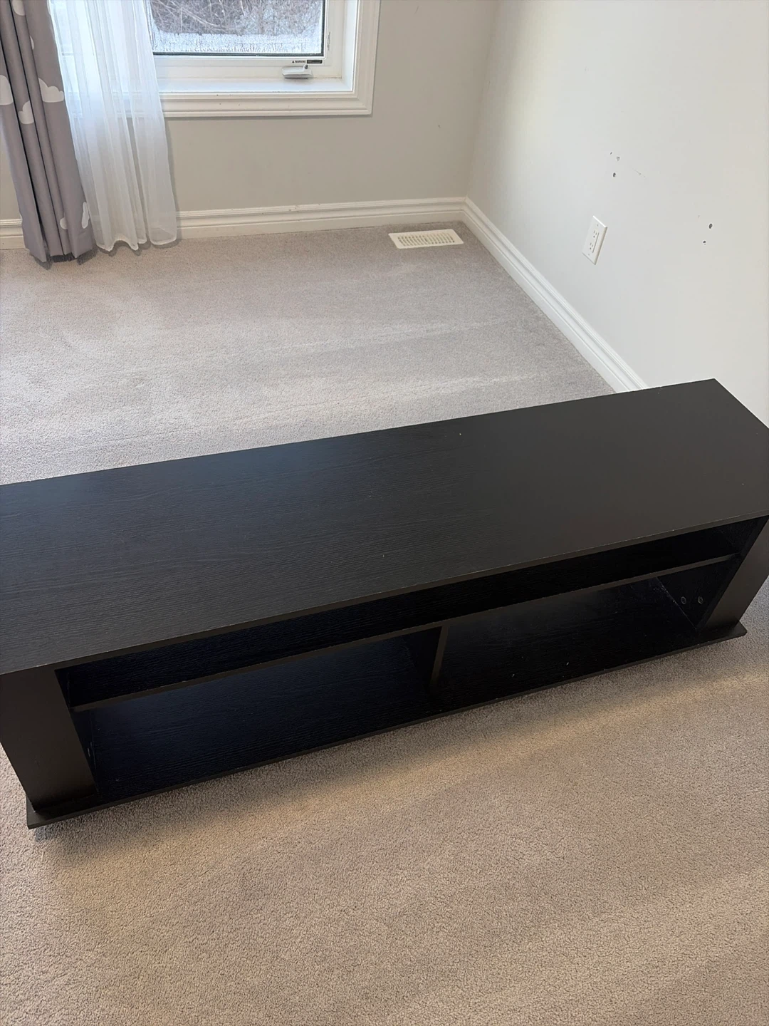 Black TV Stand with Shelves - photo 4
