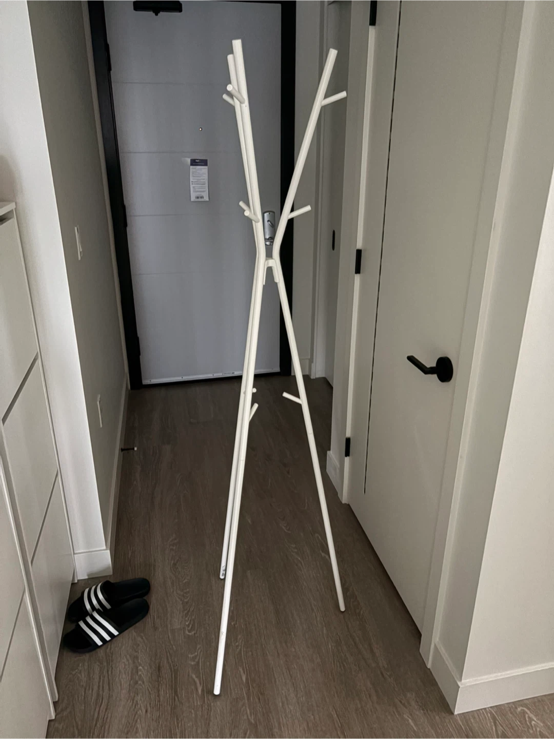 White Coat Rack Stand