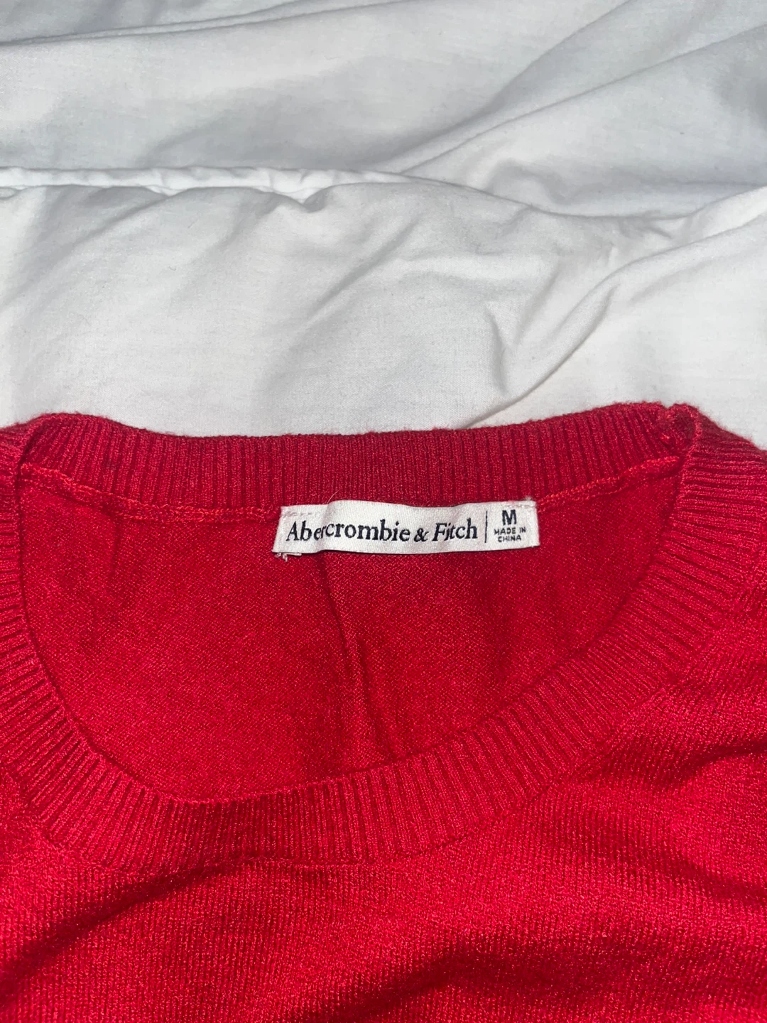 Abercrombie & Fitch Red Sweater Vest - Medium