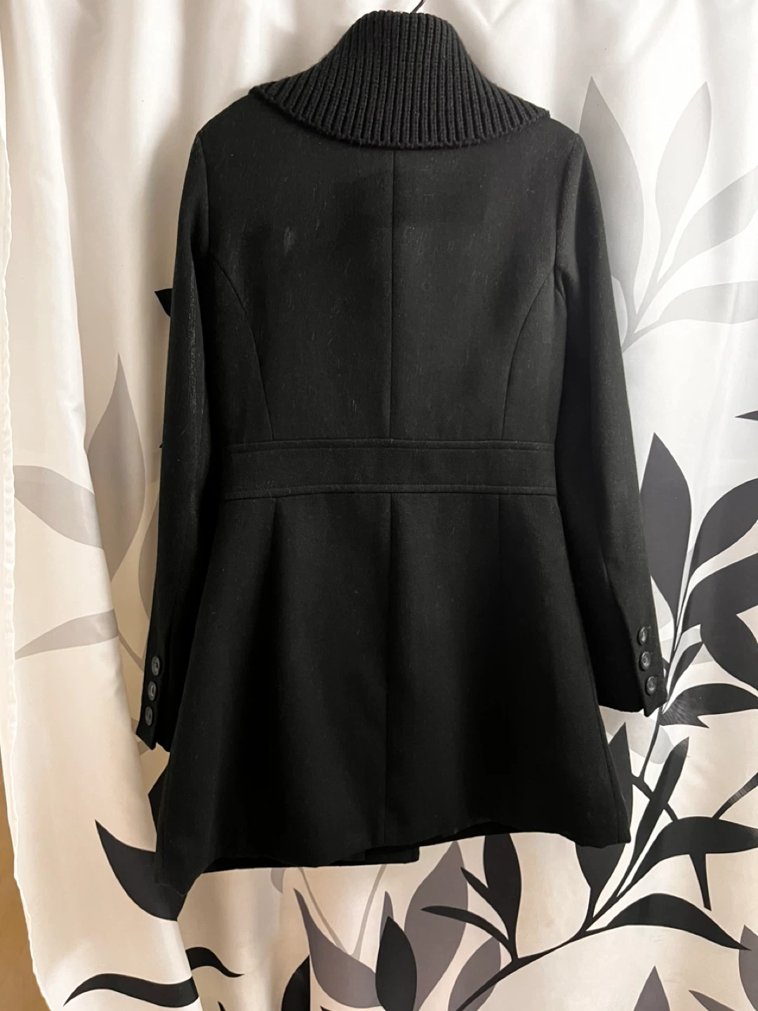 Black Wool Blend Coat - photo 4