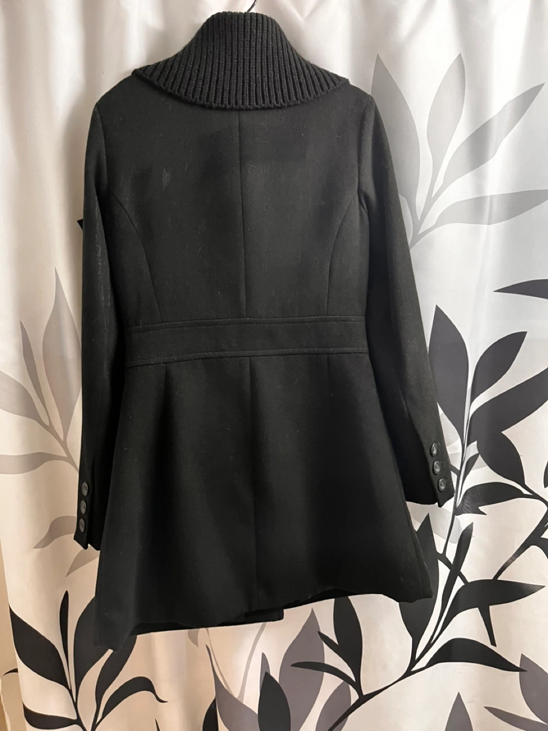 Black Wool Blend Coat - photo 3