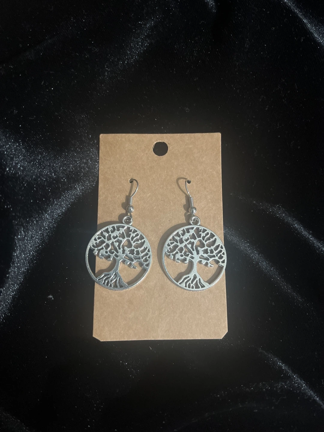 Silver Tone Tree of Life Earrings 🏆