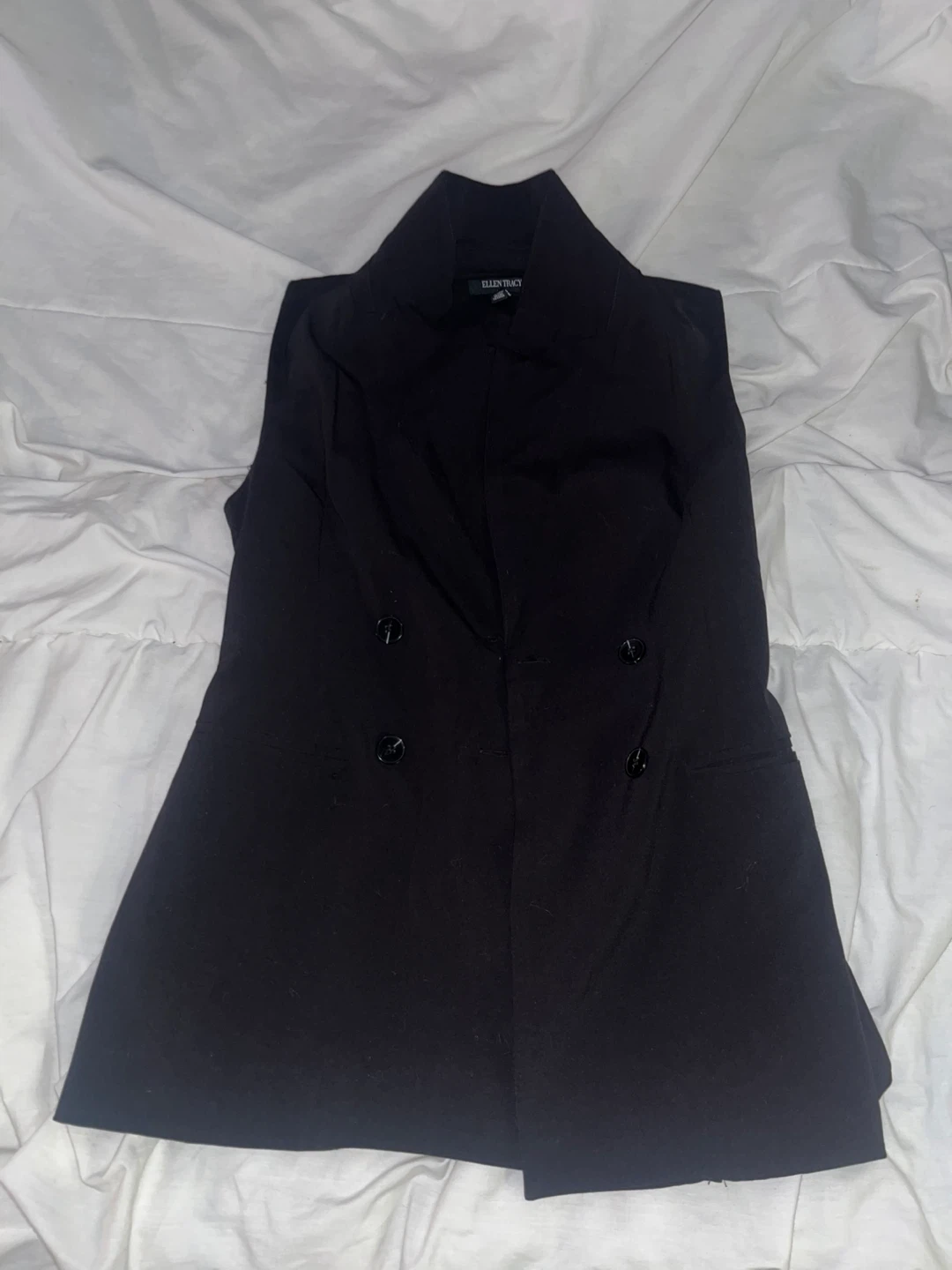 Ellen Tracy Black Sleeveless Blazer - photo 2