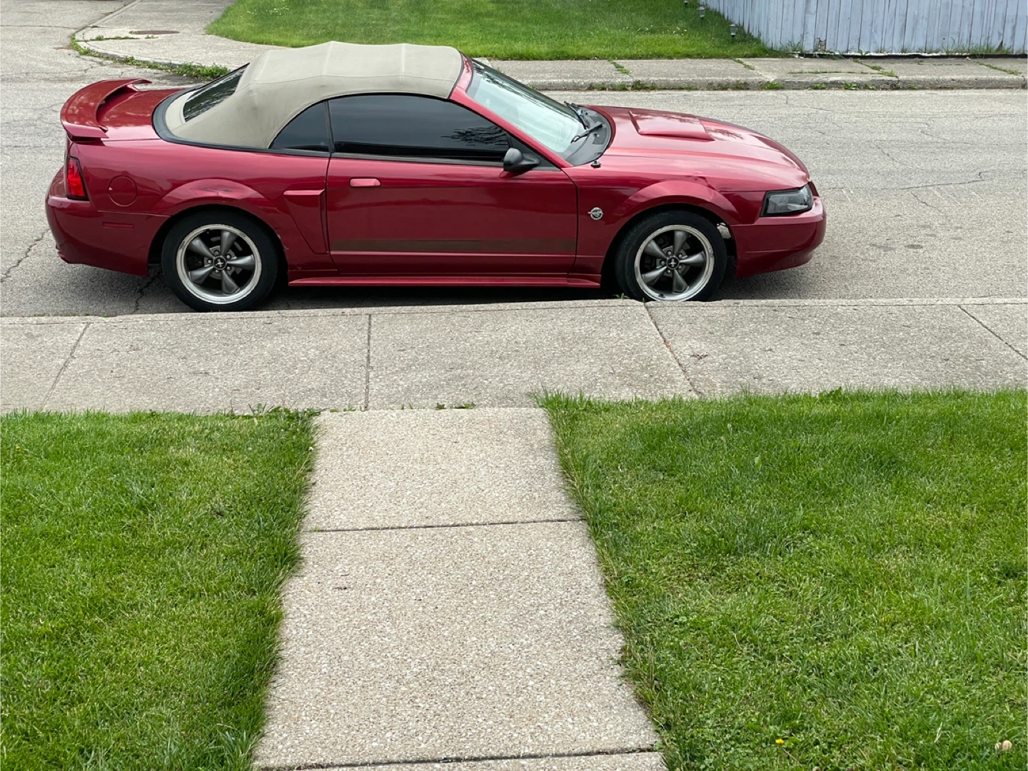 Red Ford Mustang GT Convertible