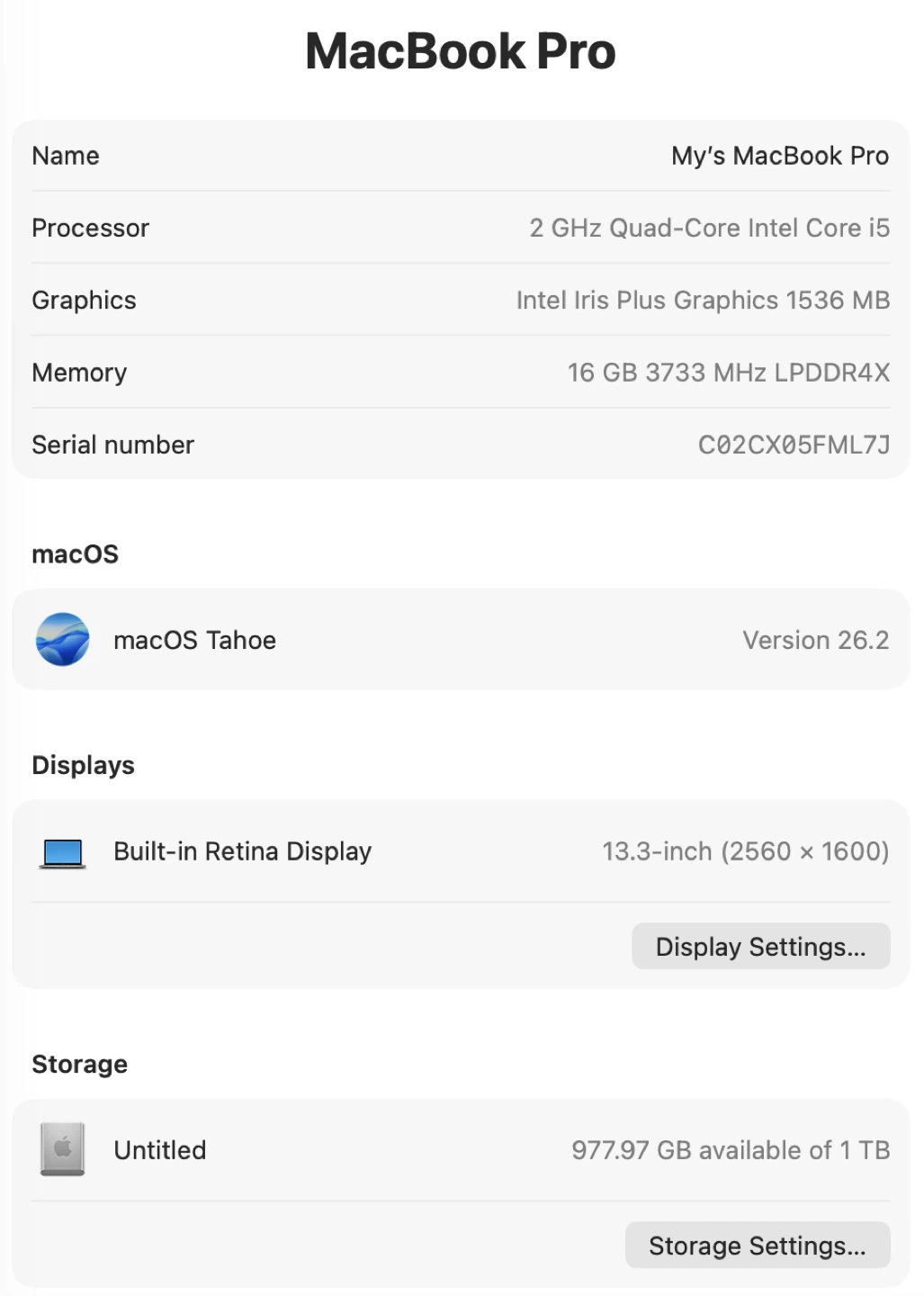 MacBook Pro 13” (Intel i5, 16GB RAM, 1TB SSD) - photo 4